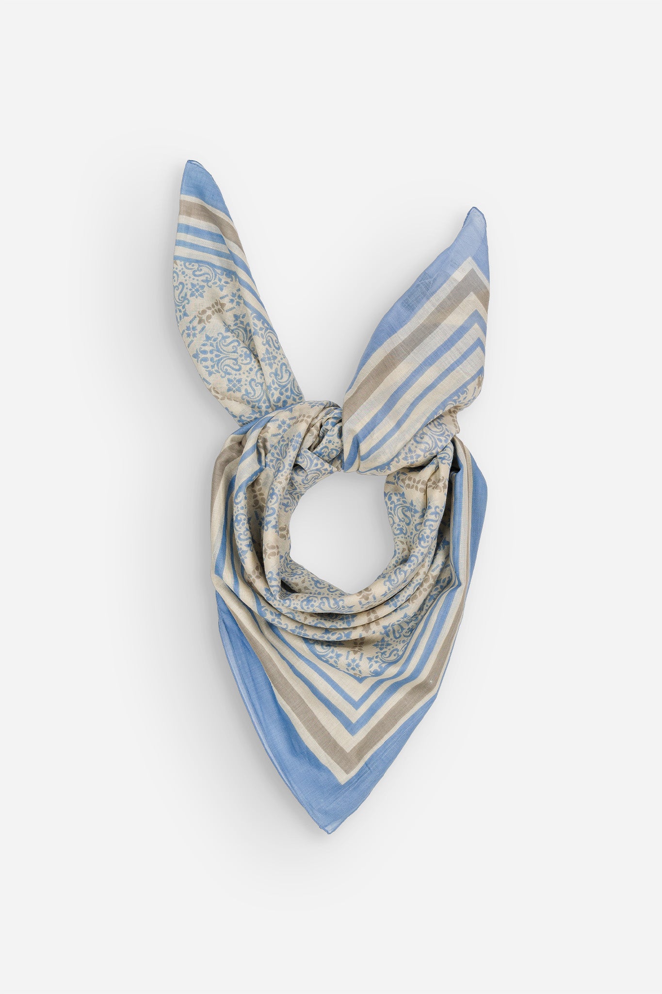 Paréo Large Azulejos Ciel coton