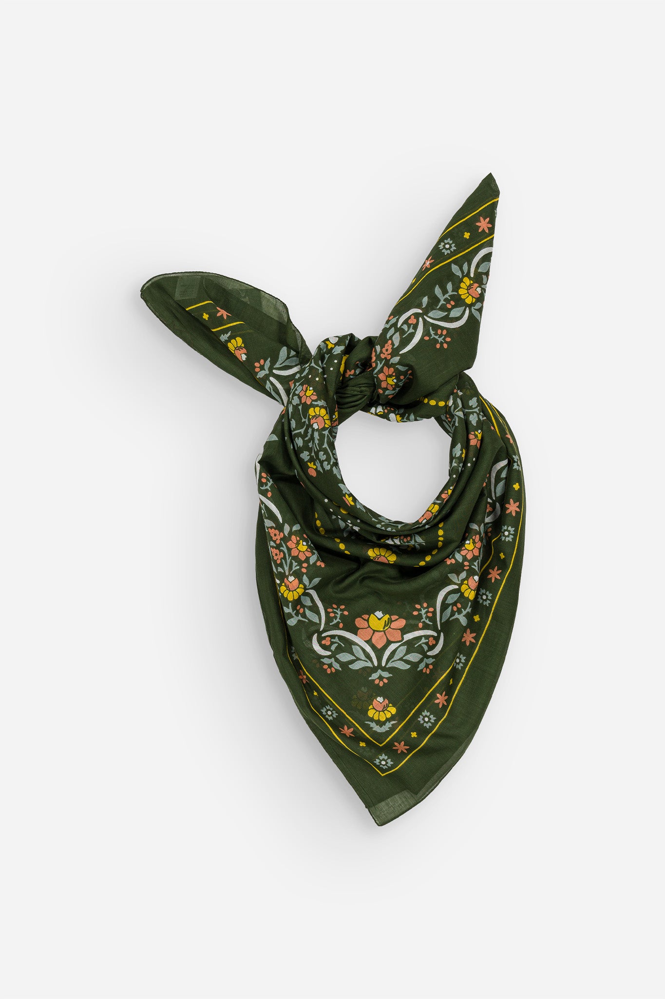 Pareo Secret garden Green cotton