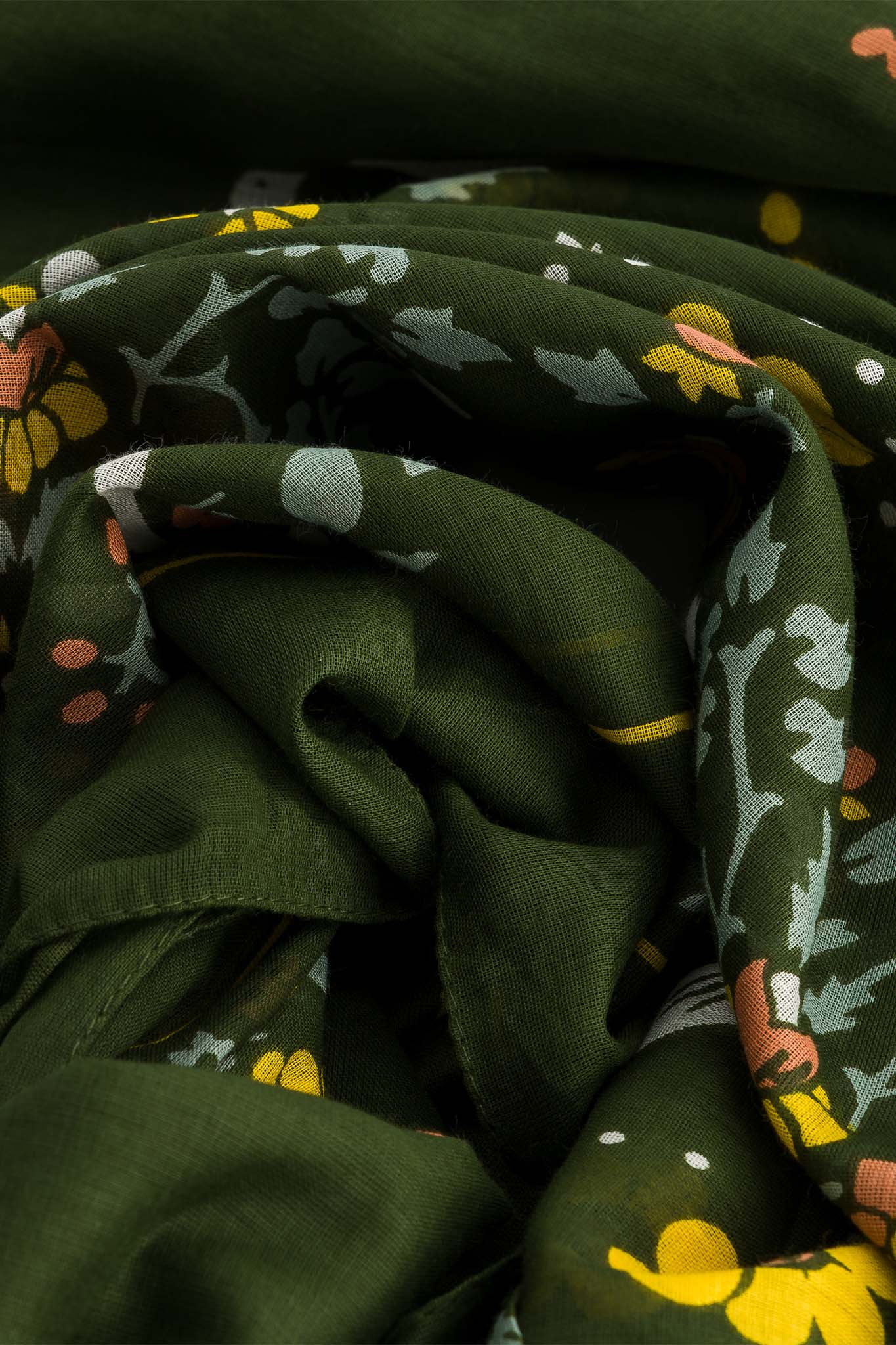 Pareo Secret garden Green cotton