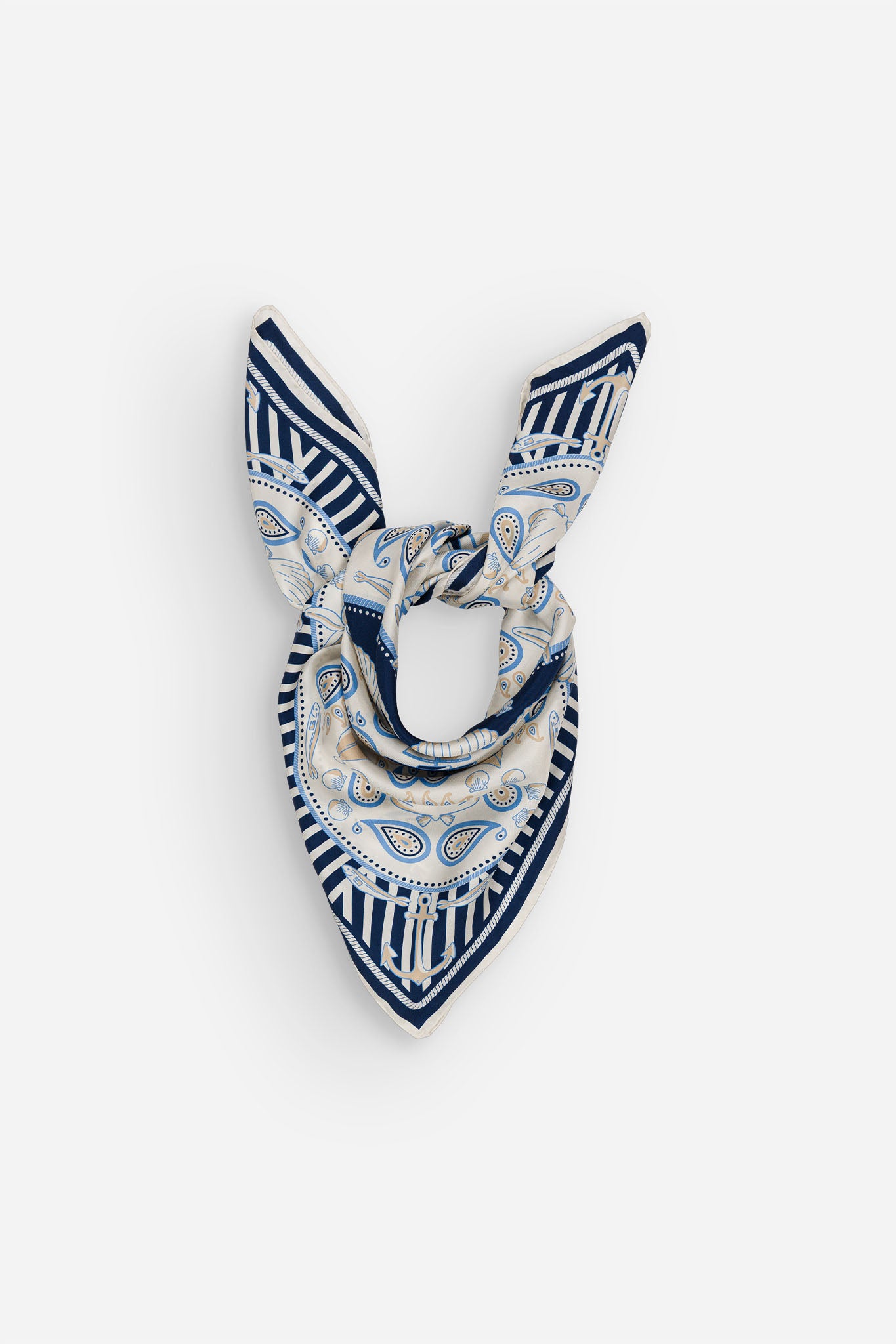 Large khaki cotton bandana scarf