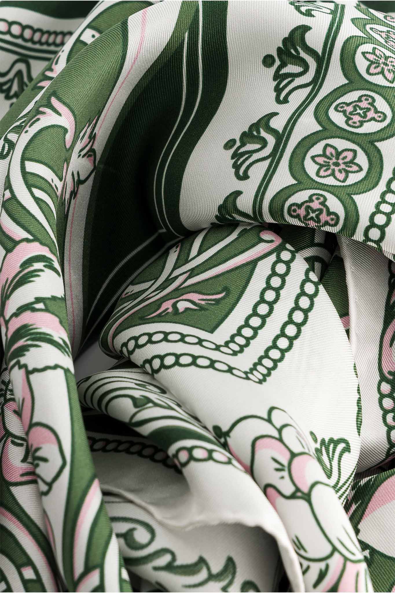 Mosaic Lichen Green Silk