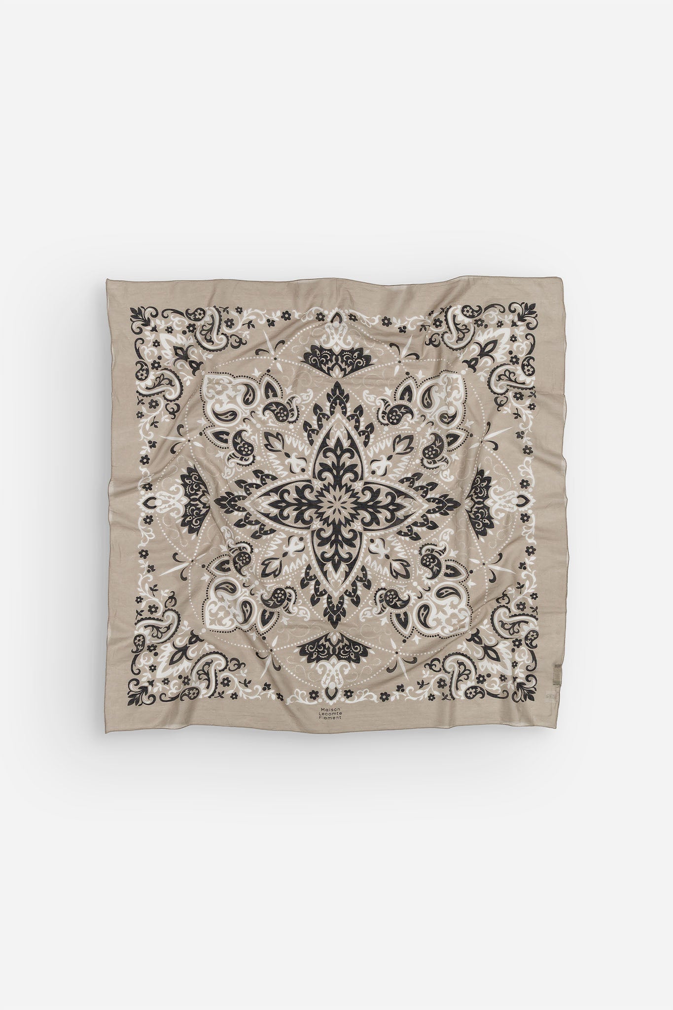 Taupe bandana scarf