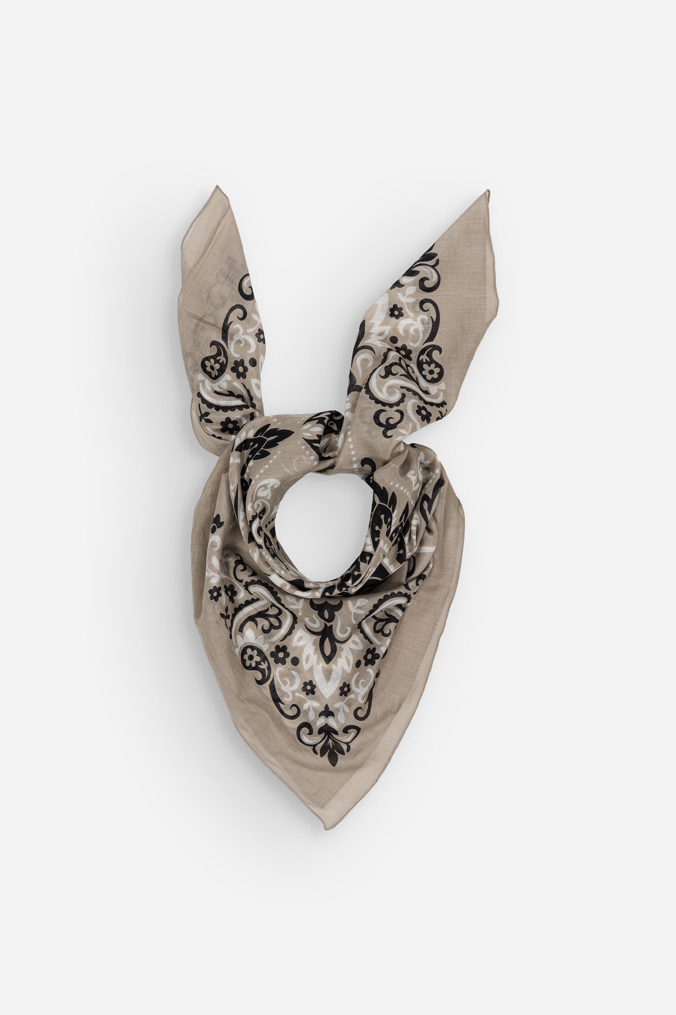 Taupe bandana scarf
