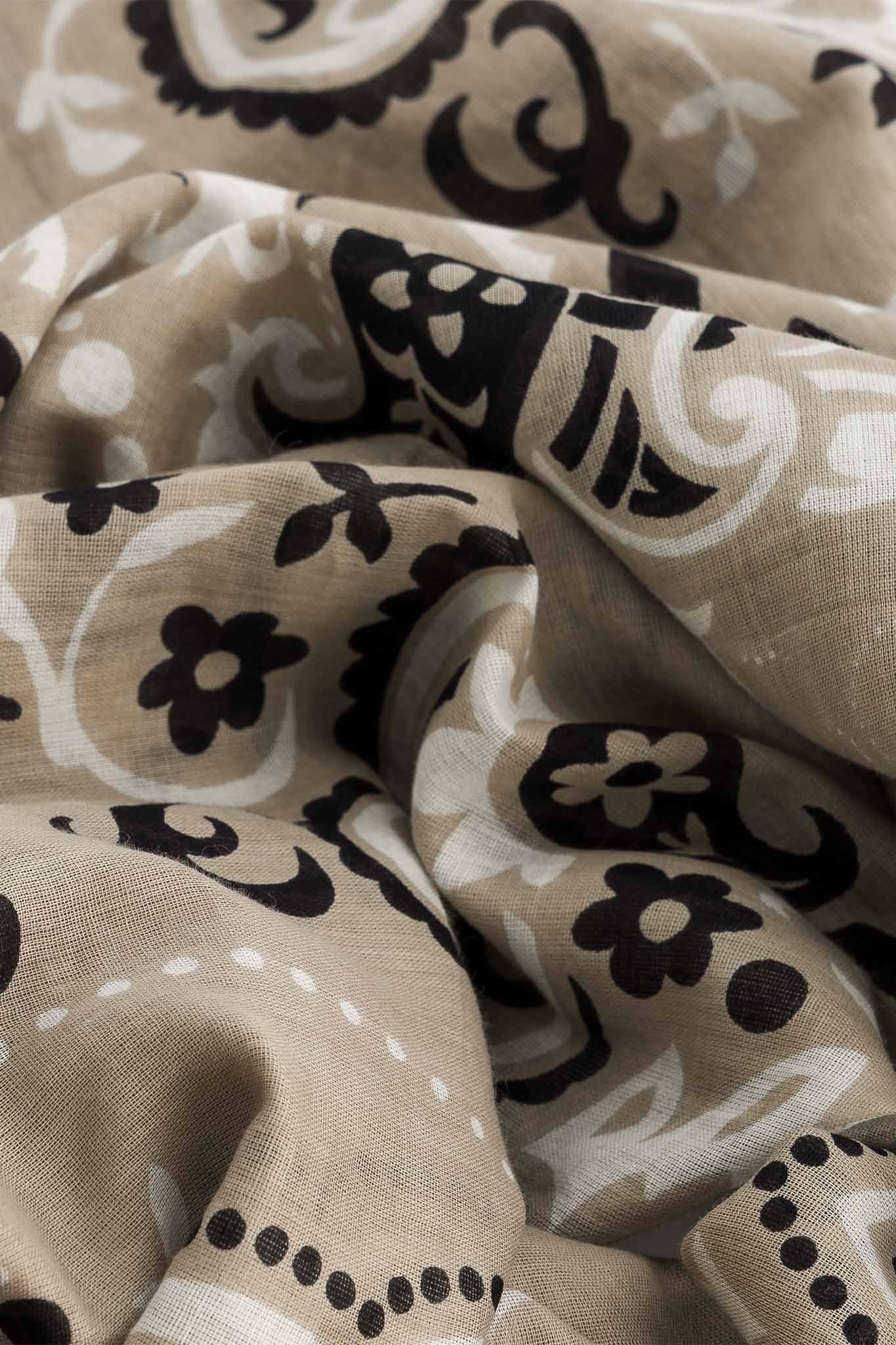 Taupe bandana scarf