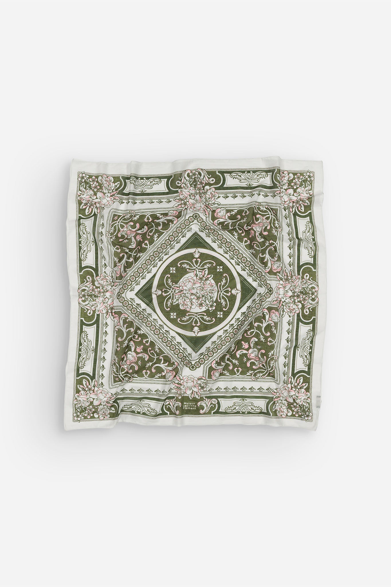 Mosaic Lichen Green cotton