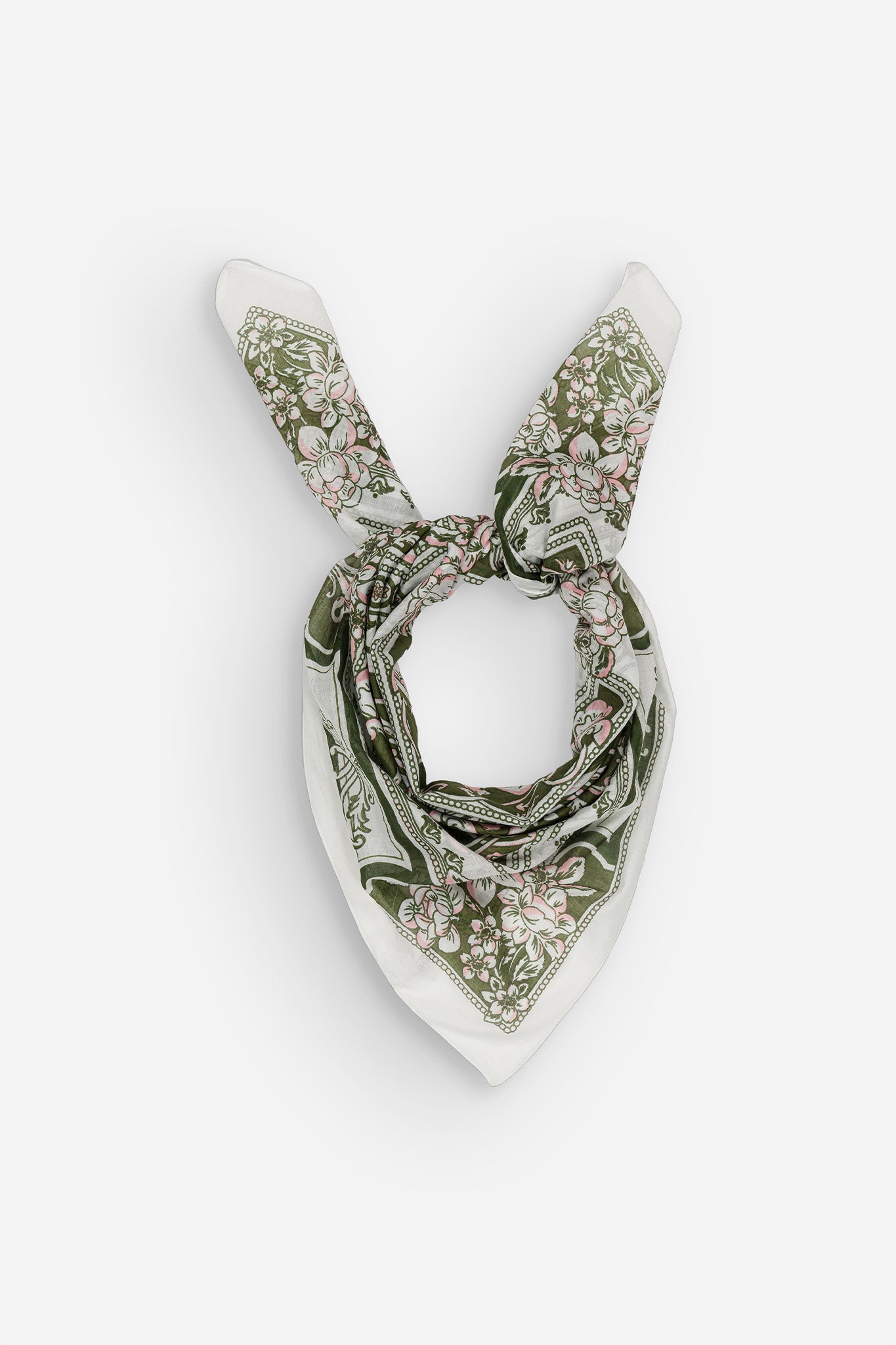 Mosaic Lichen Green cotton