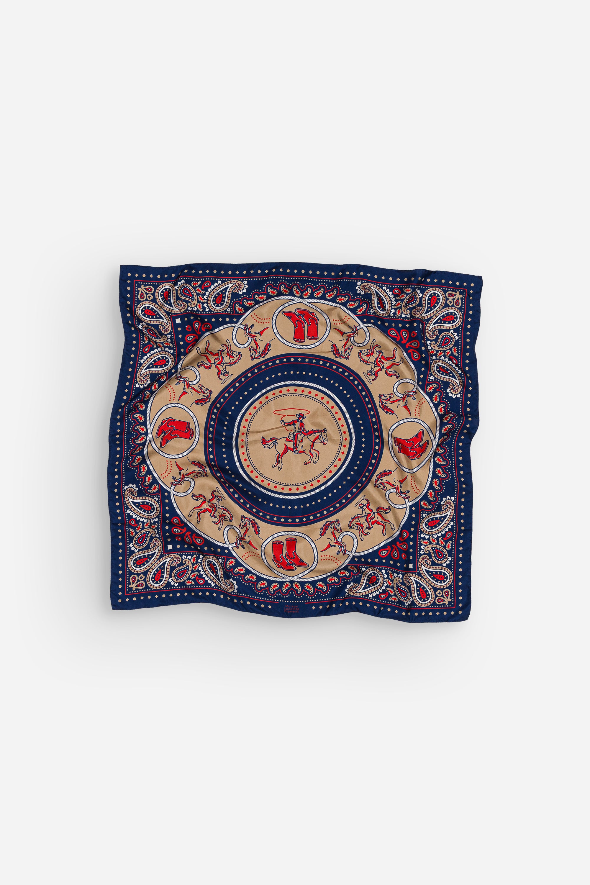 Rodeo navy silk