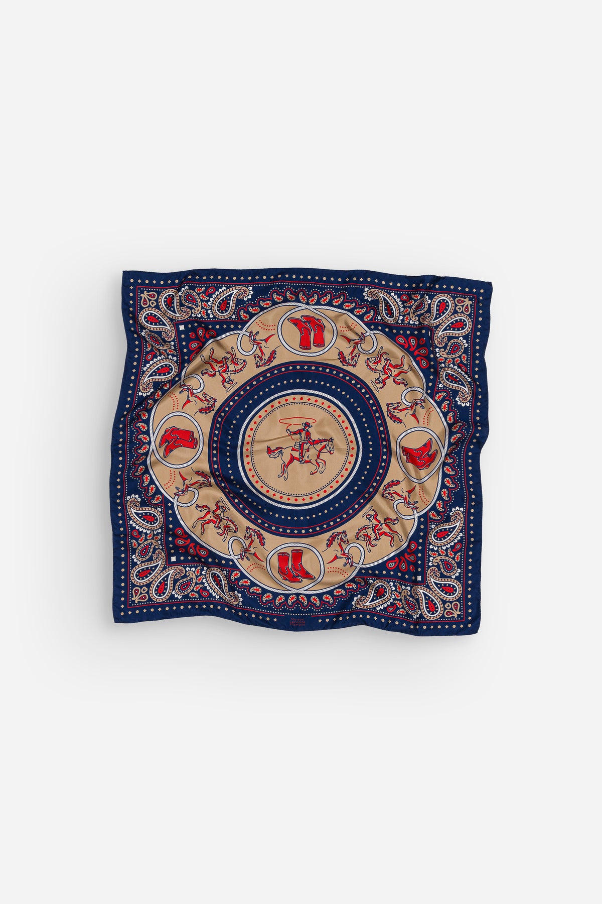 Scarf Rodeo Navy Silk