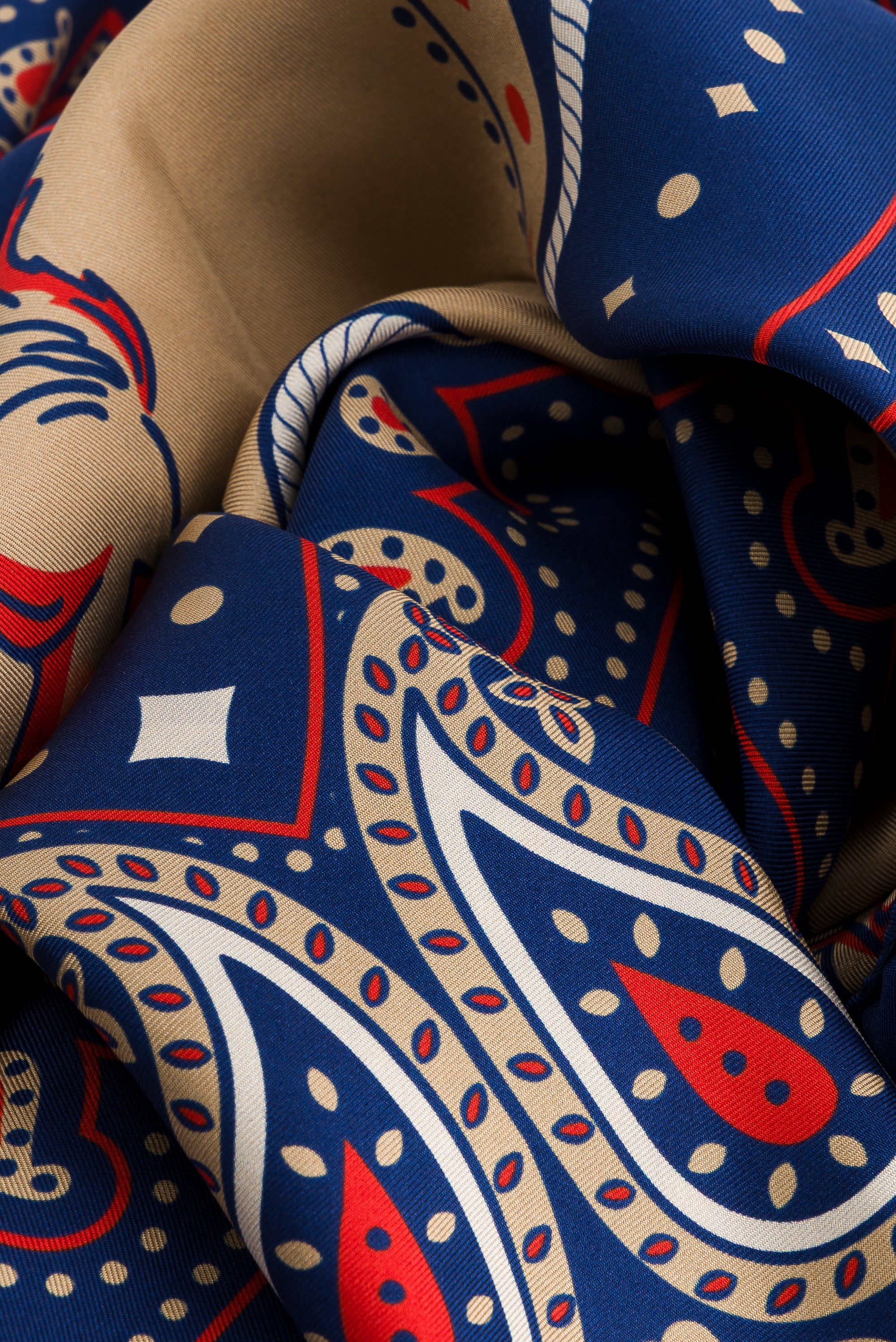 Rodeo navy silk