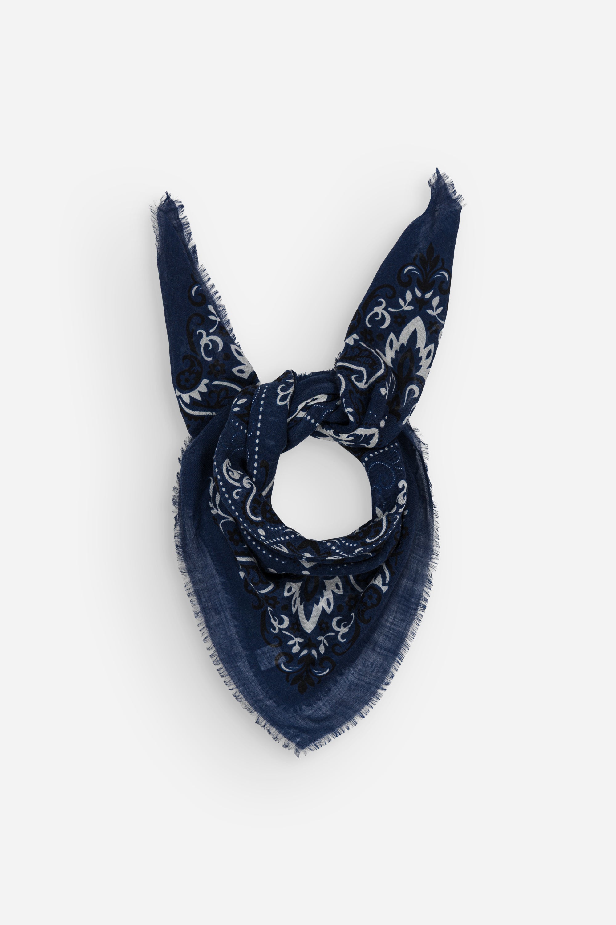 Large Navy Cash bandana scarf