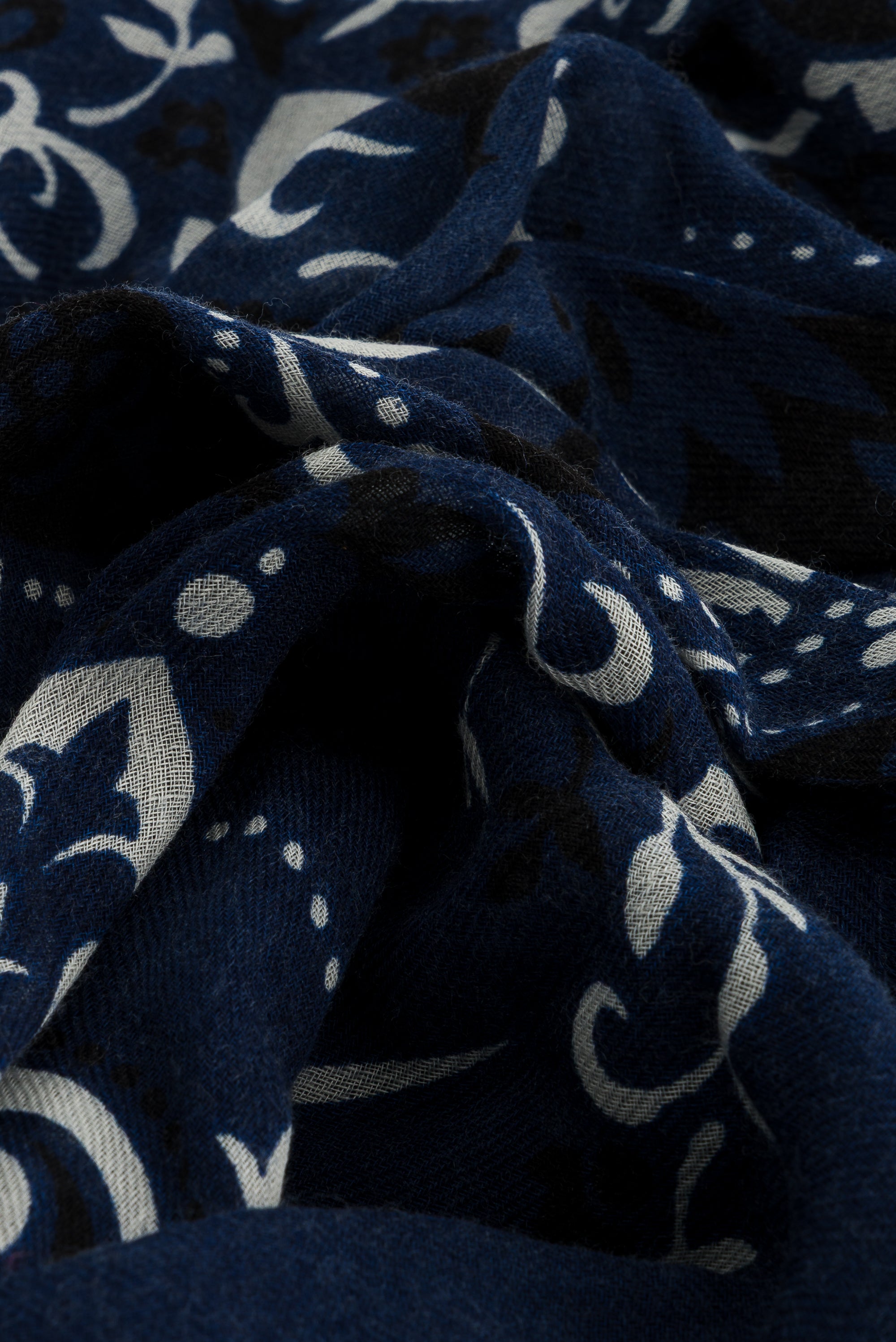 Large Navy Cash bandana scarf