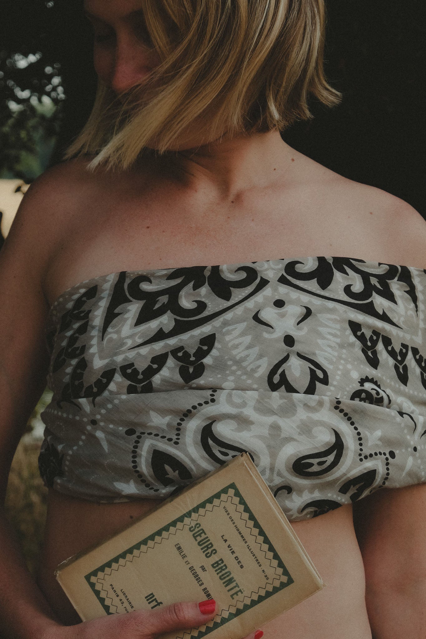 Taupe bandana scarf