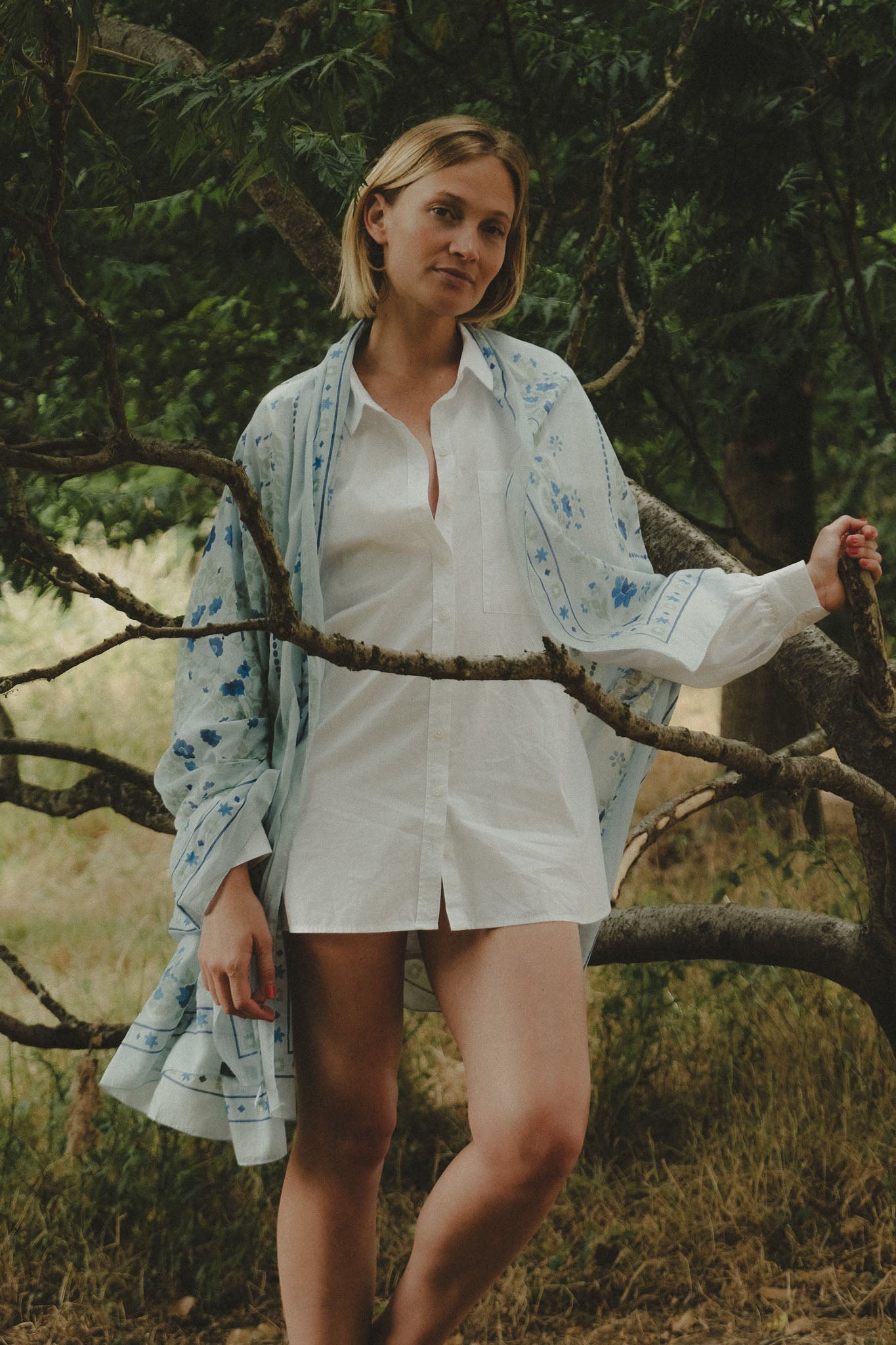 Paréo Secret garden Ciel coton