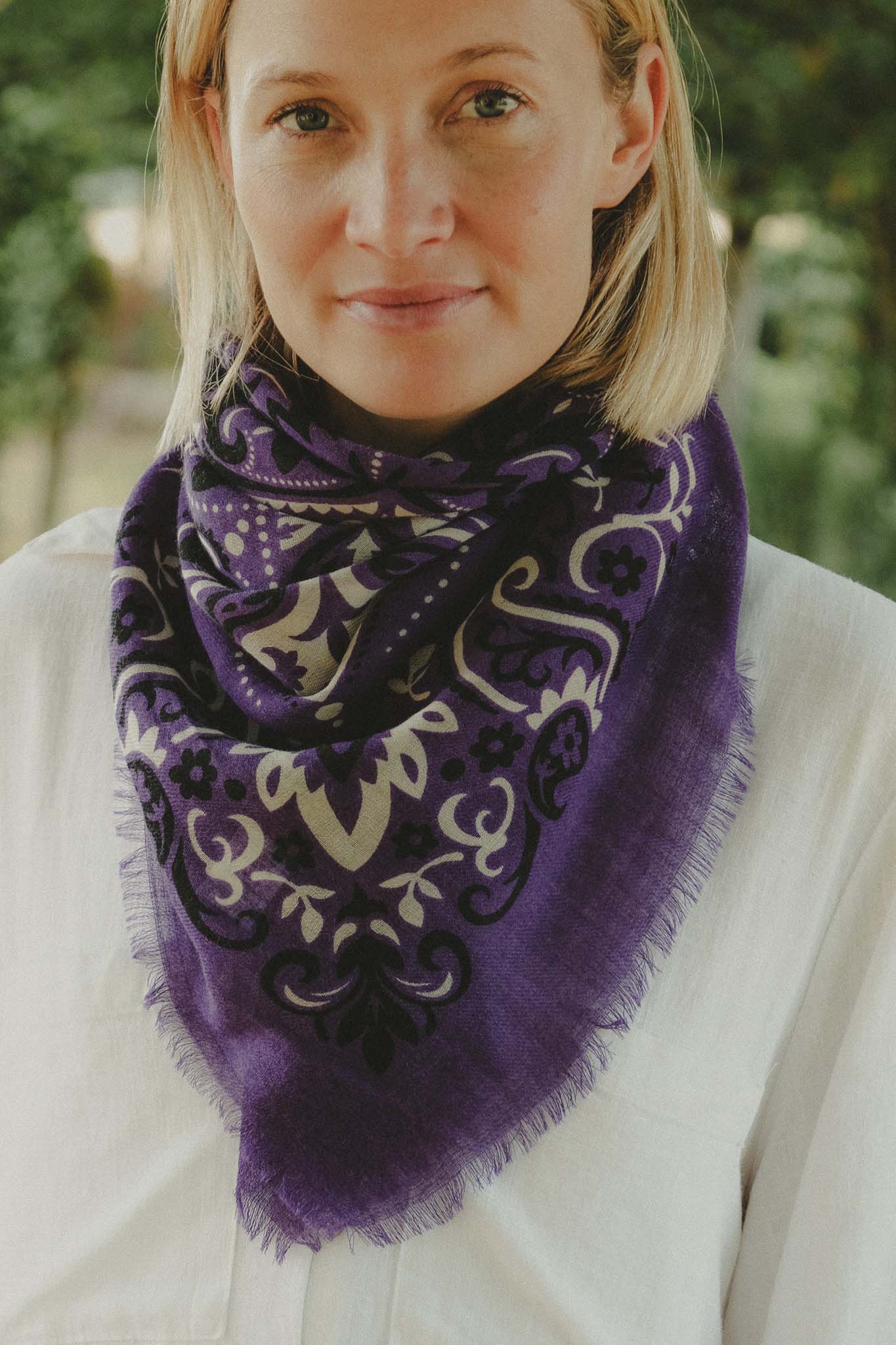 Indigo Purple bandana scarf WS