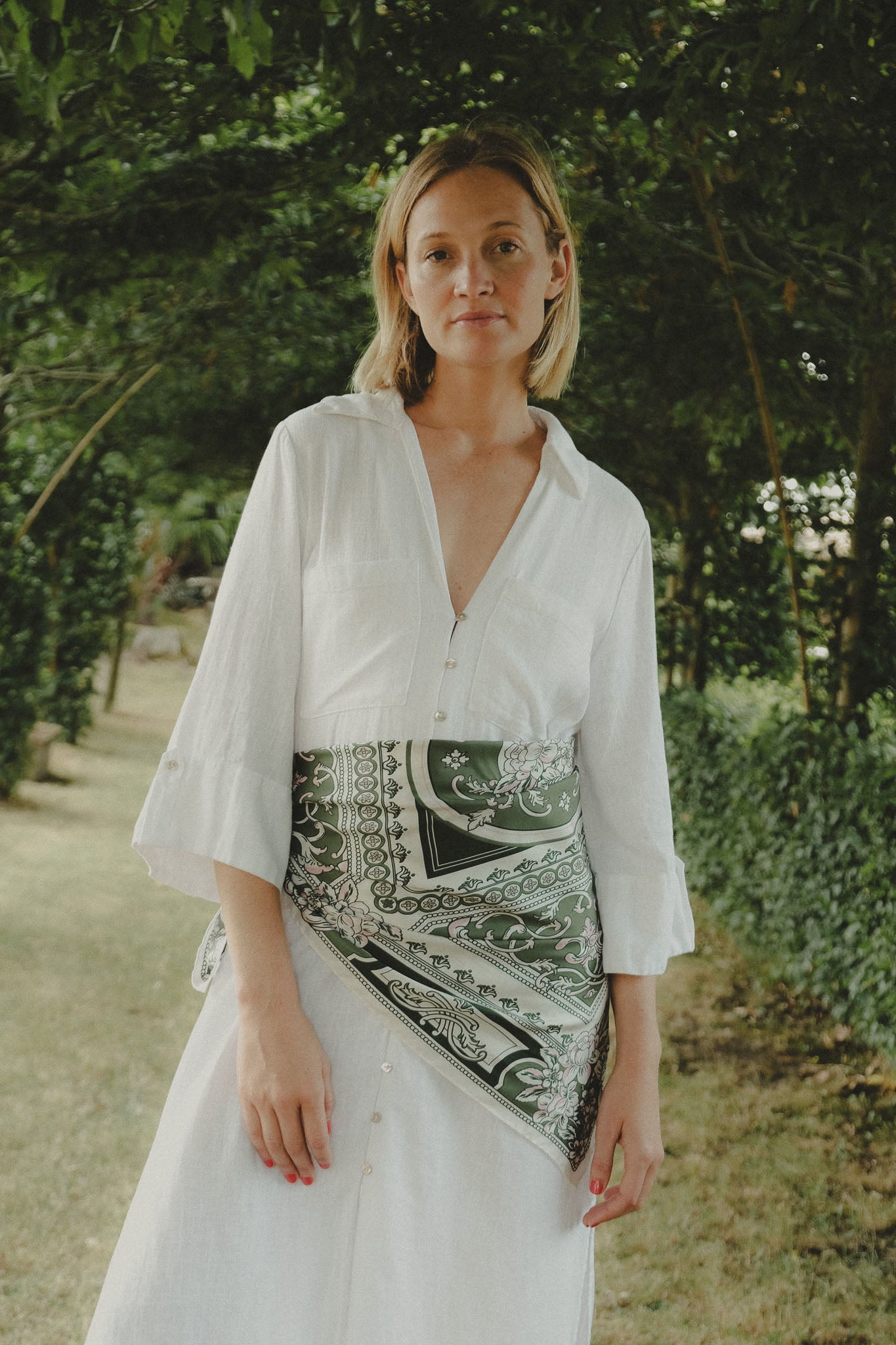 Mosaic Lichen Green Silk