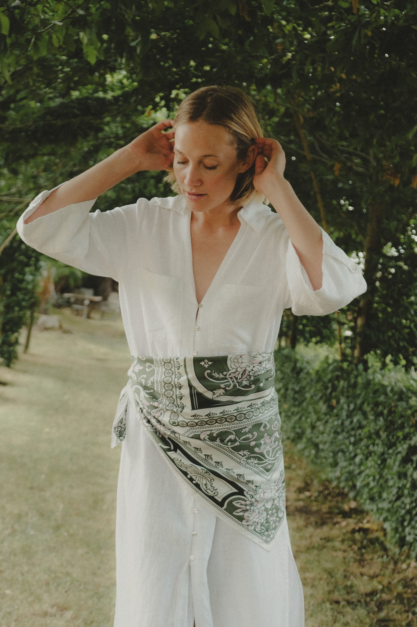 Mosaic Lichen Green Silk