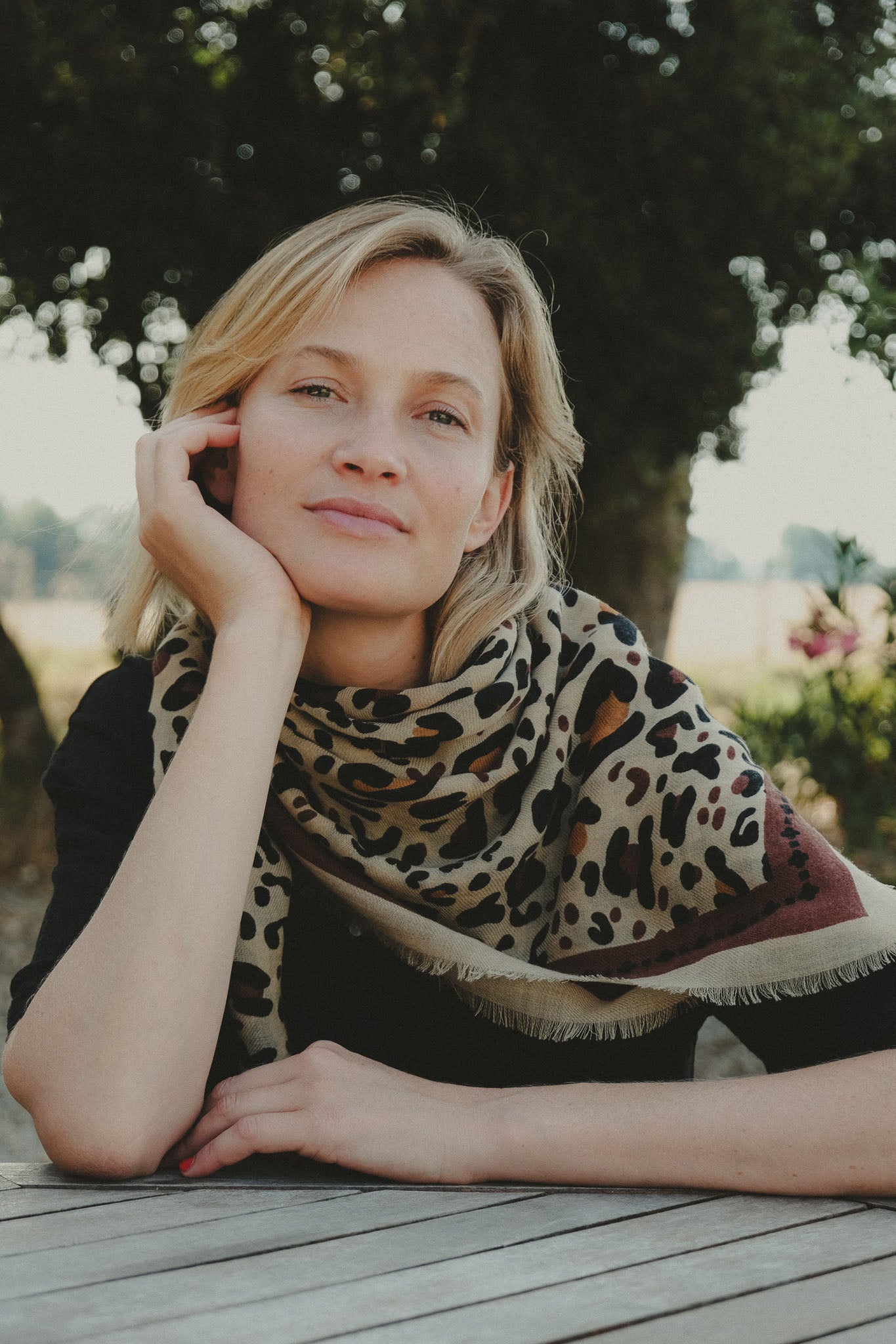 Léo Beige Chocolate Scarf WS