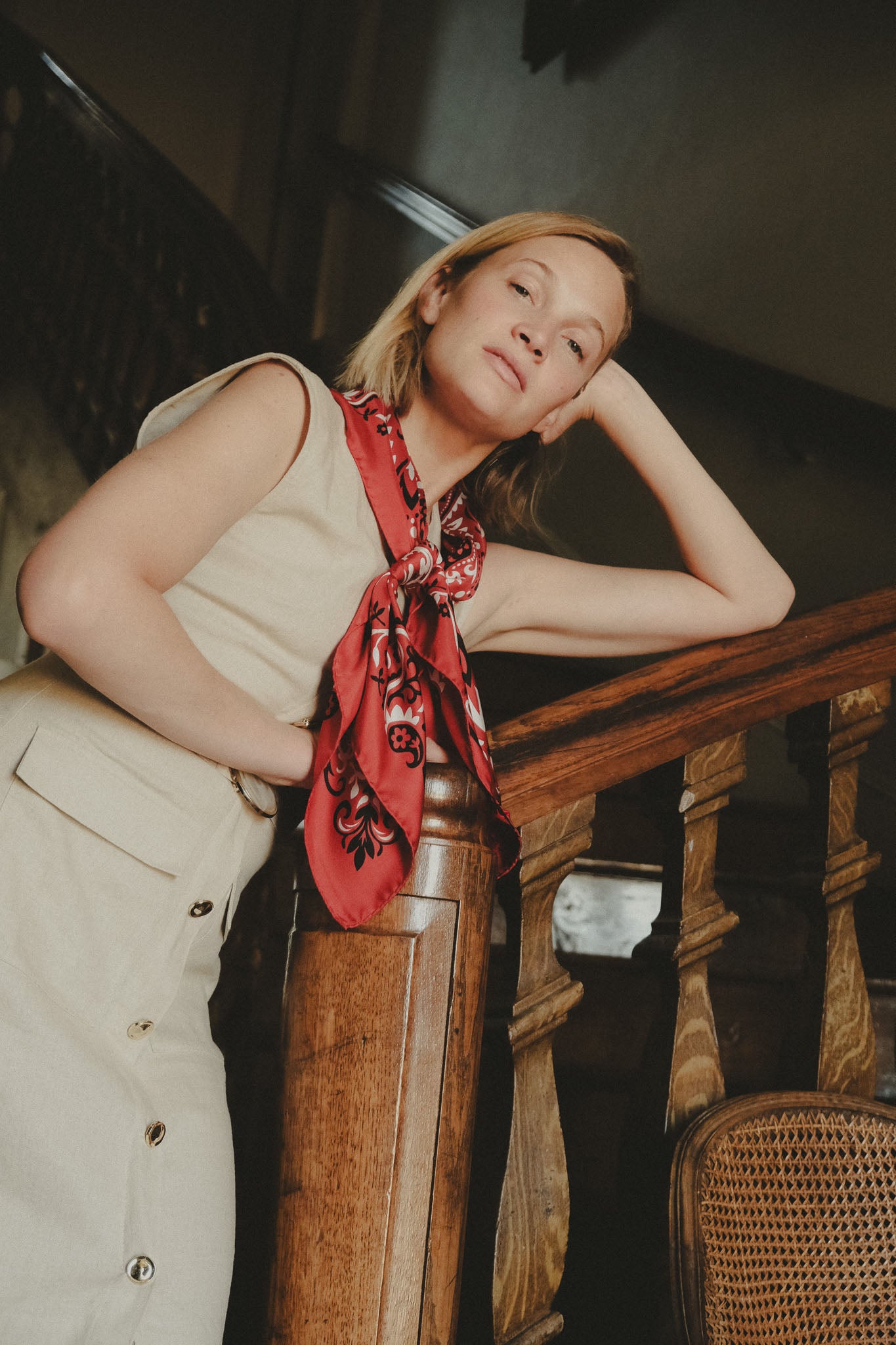 Foulard bandana Red Silk