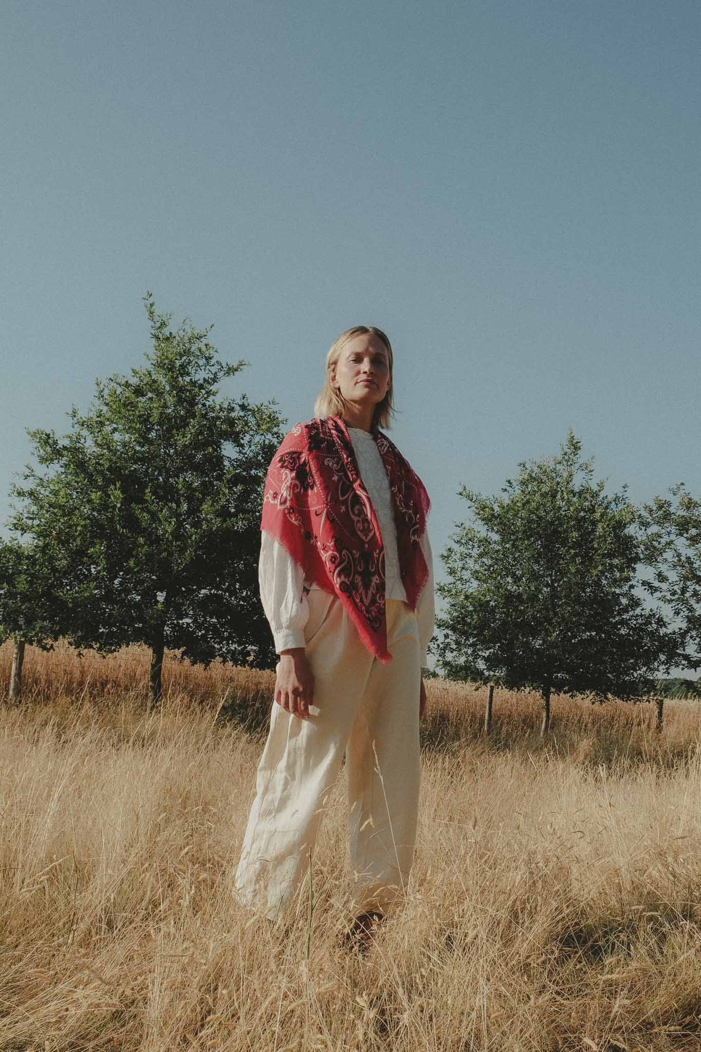 Bandana Red Raspberry LS