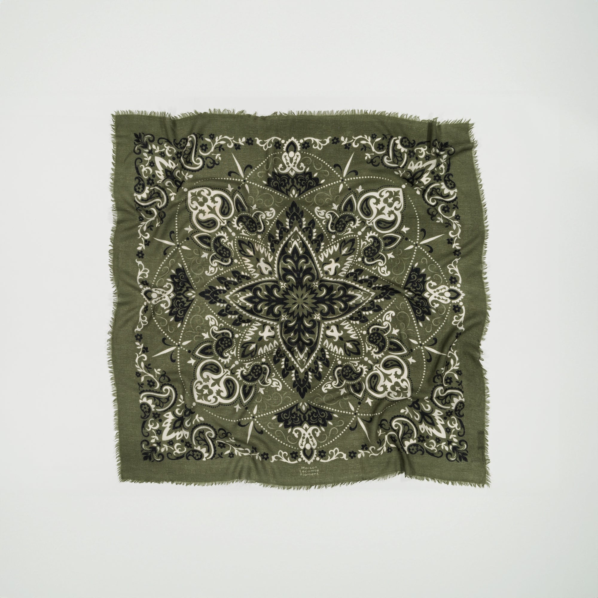 Large Khaki Cash bandana scarf 