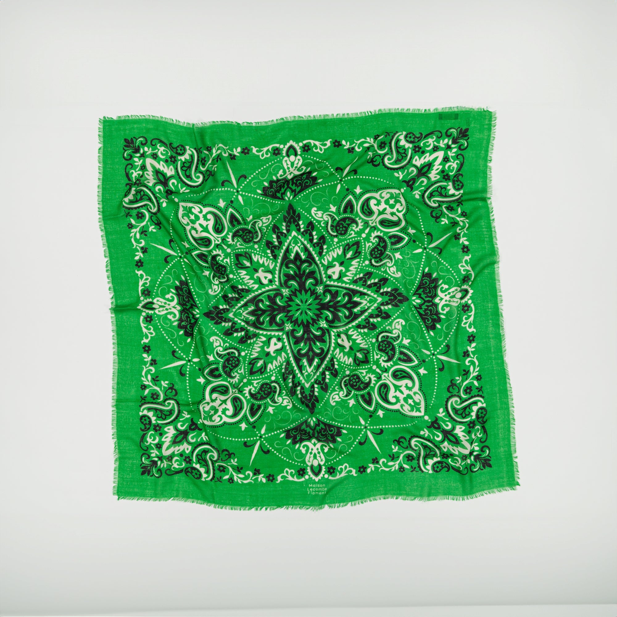 Large Foulard bandana vert Cash