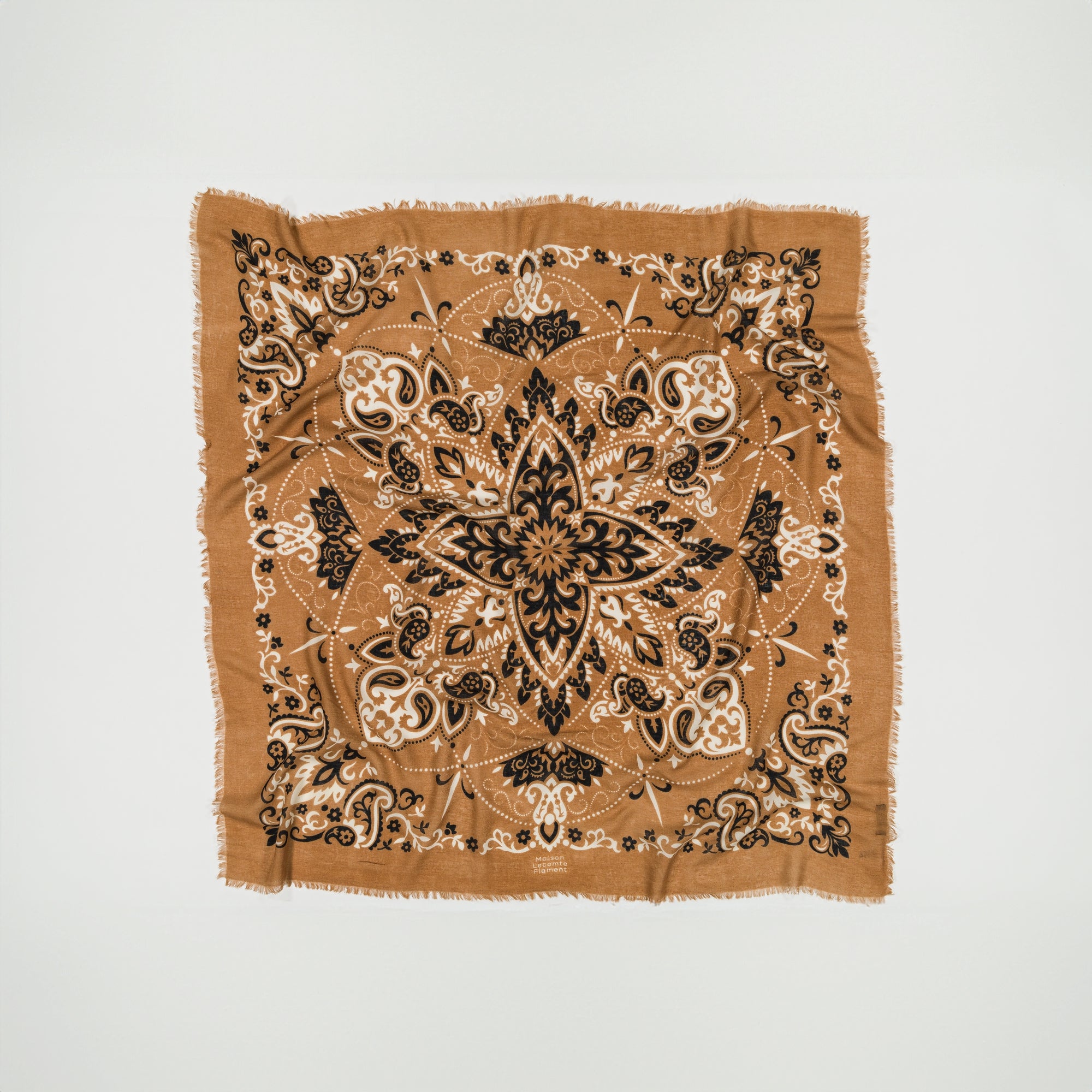 Large Foulard bandana Camel cash