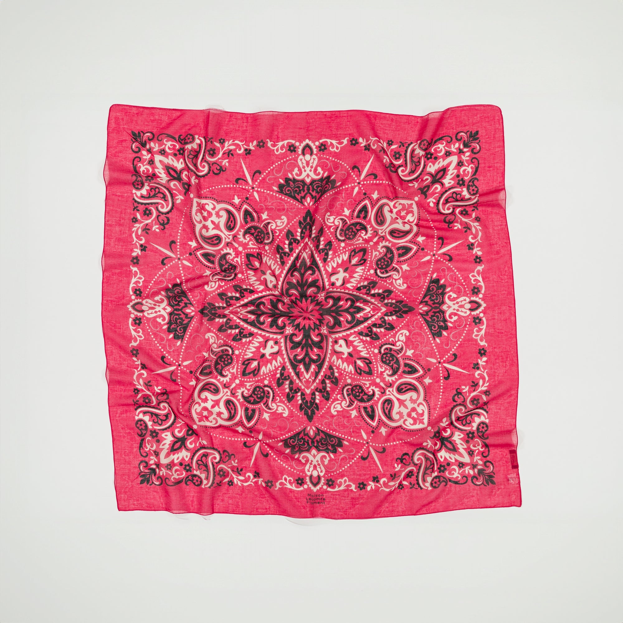 Large Fuchsia cotton bandana scarf 