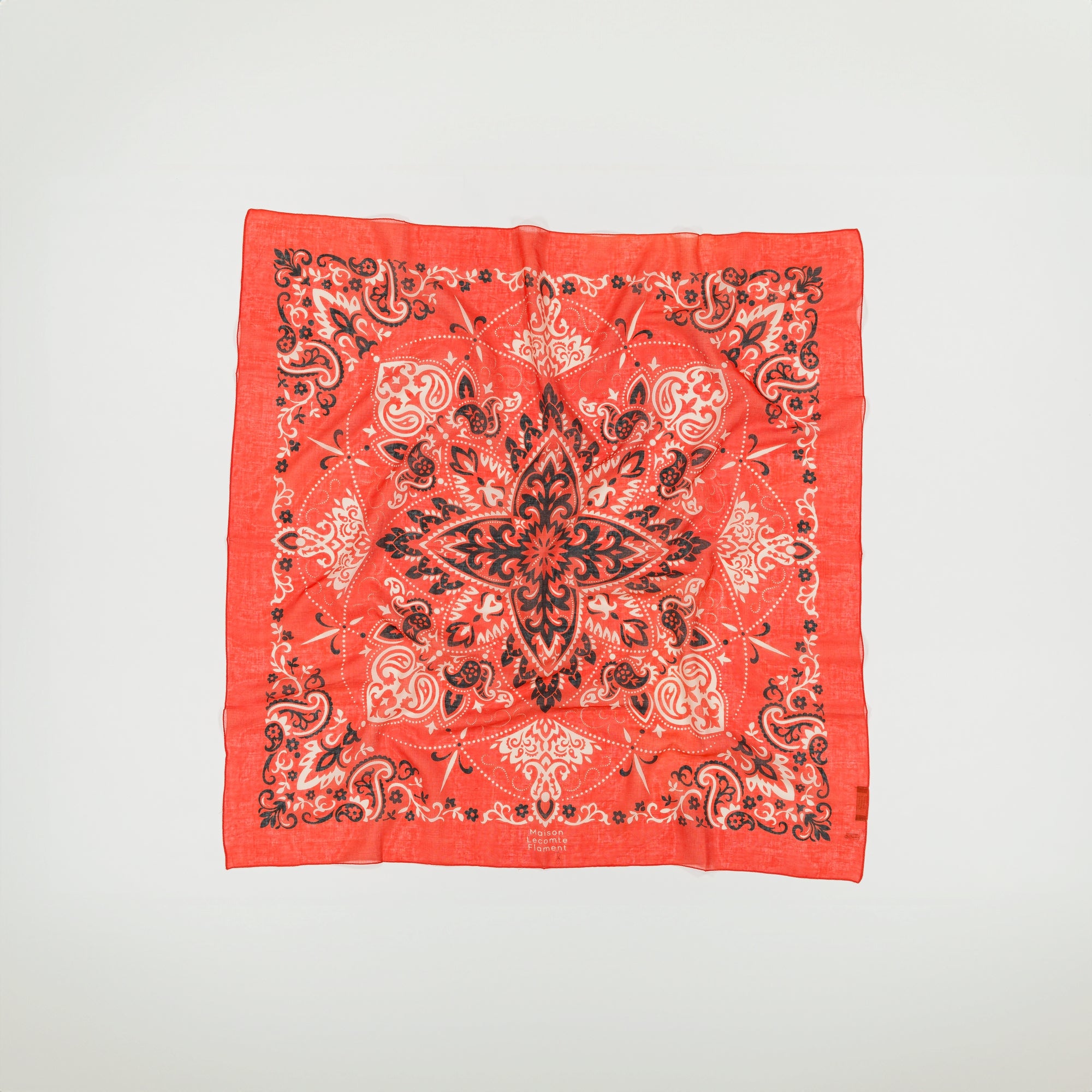 Large Foulard bandana Sanguine coton