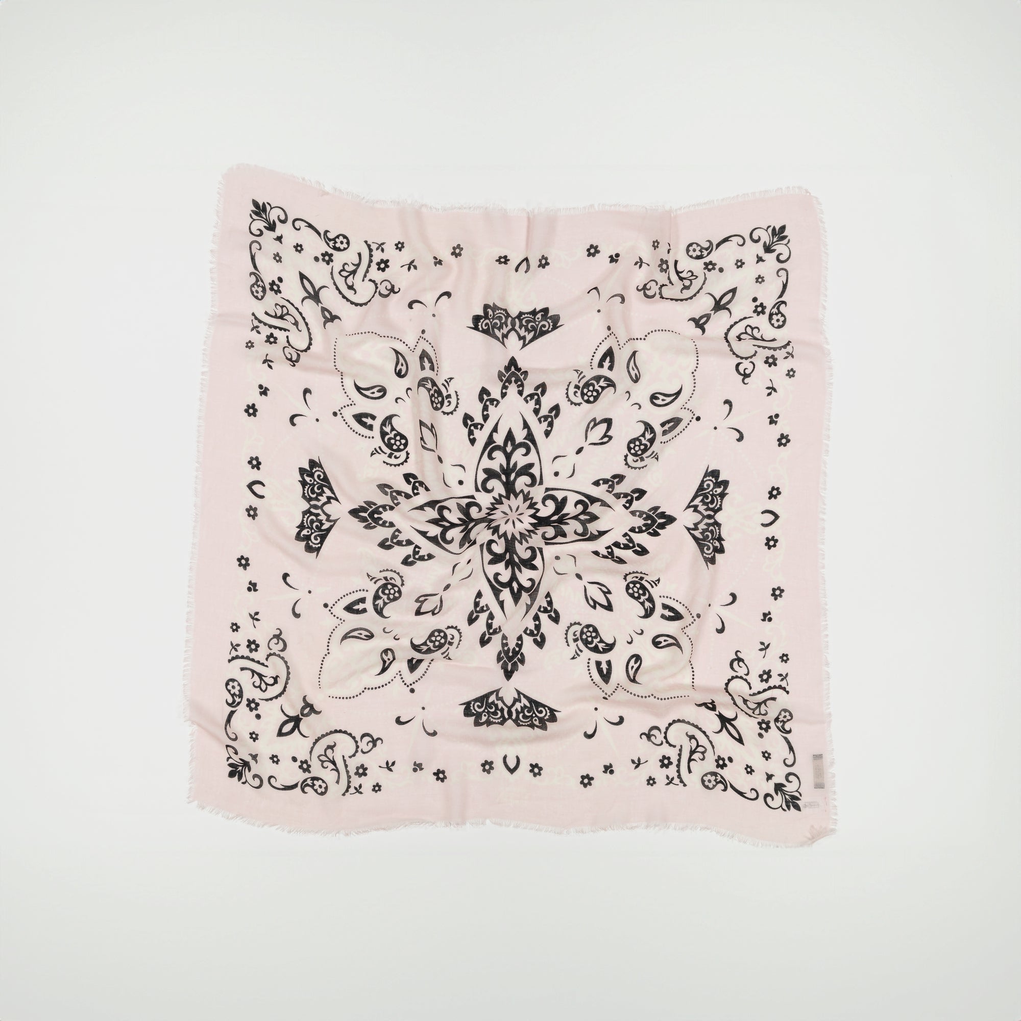 Foulard bandana rose poudré LS