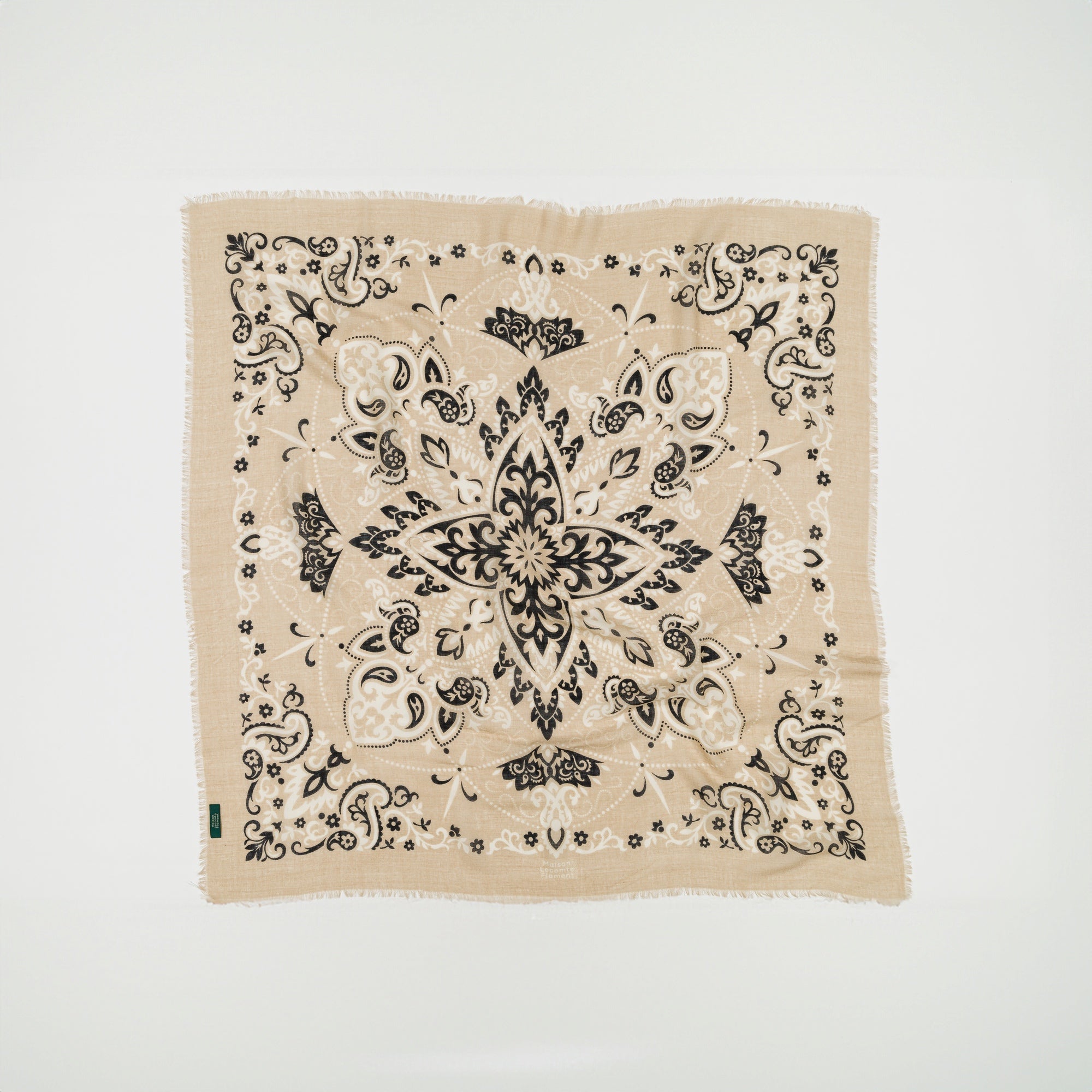 Large bandana scarf Camel cash