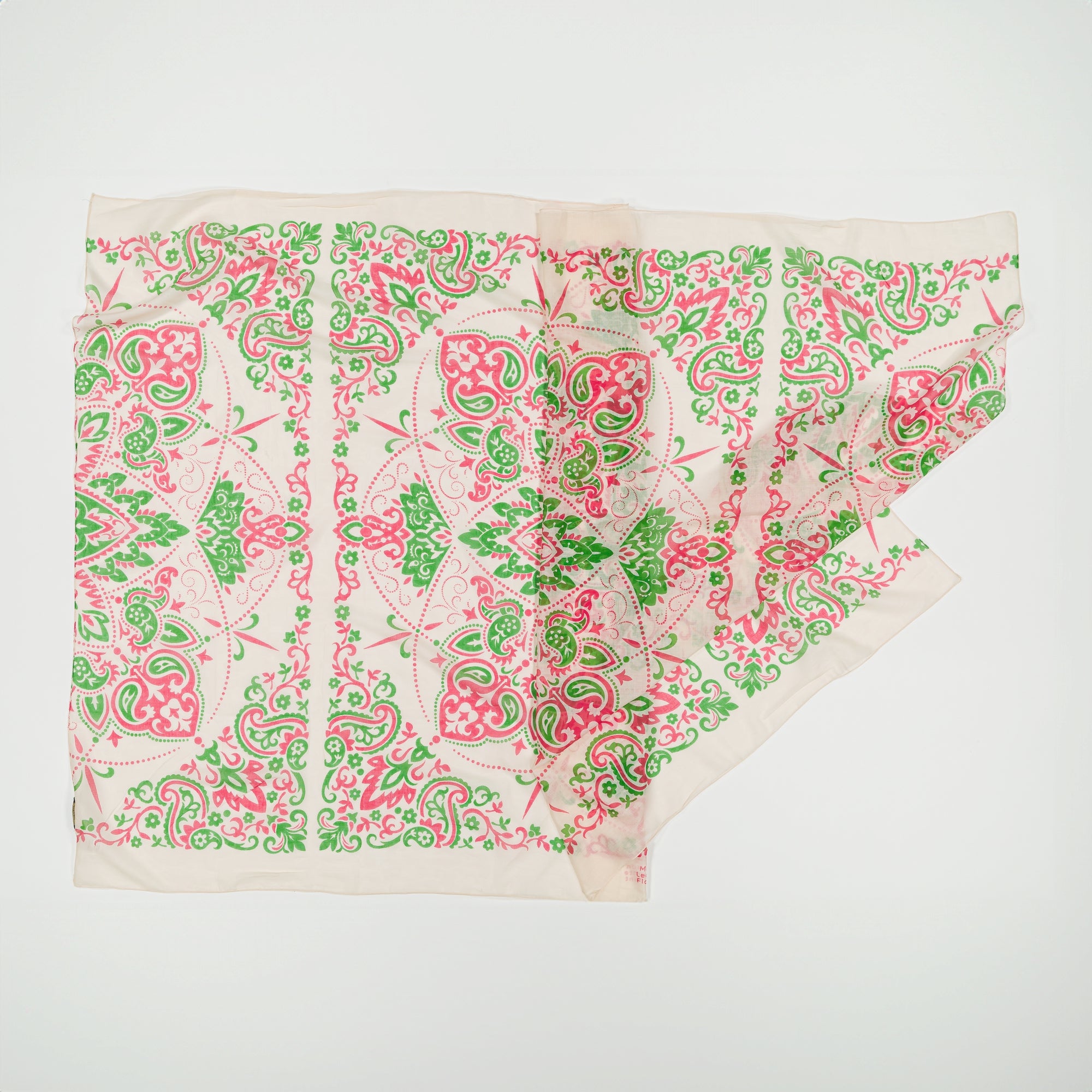 Large Foulard Costa Brava vert et rose