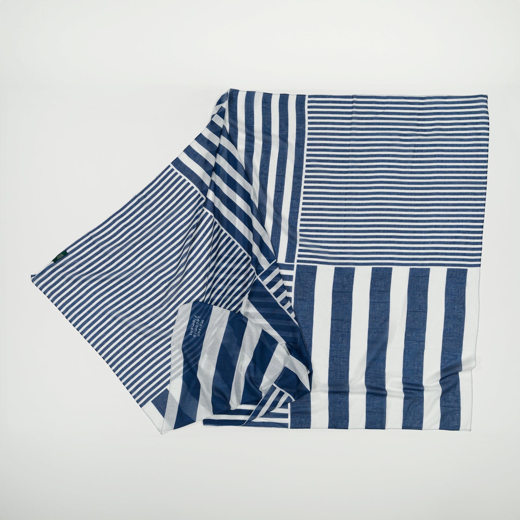 Large Foulard transat navy coton