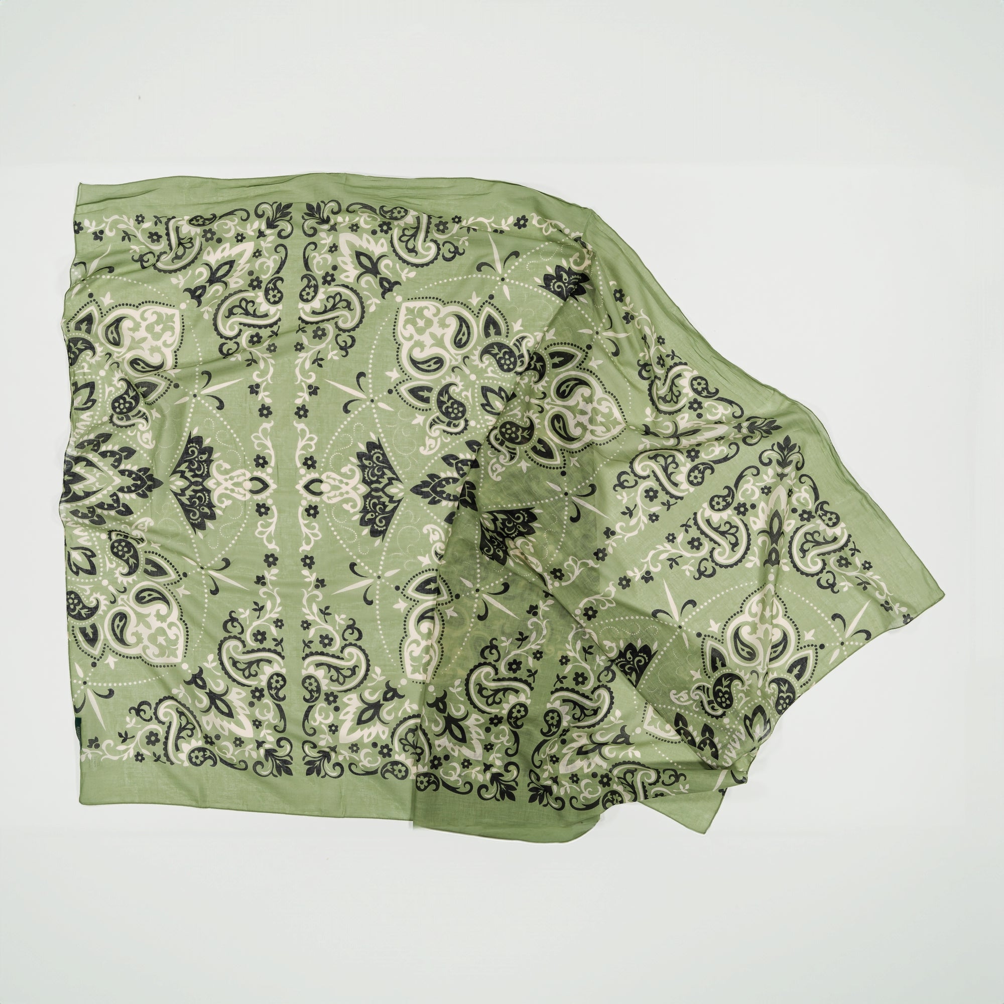 Large Foulard Costa Brava vert nature