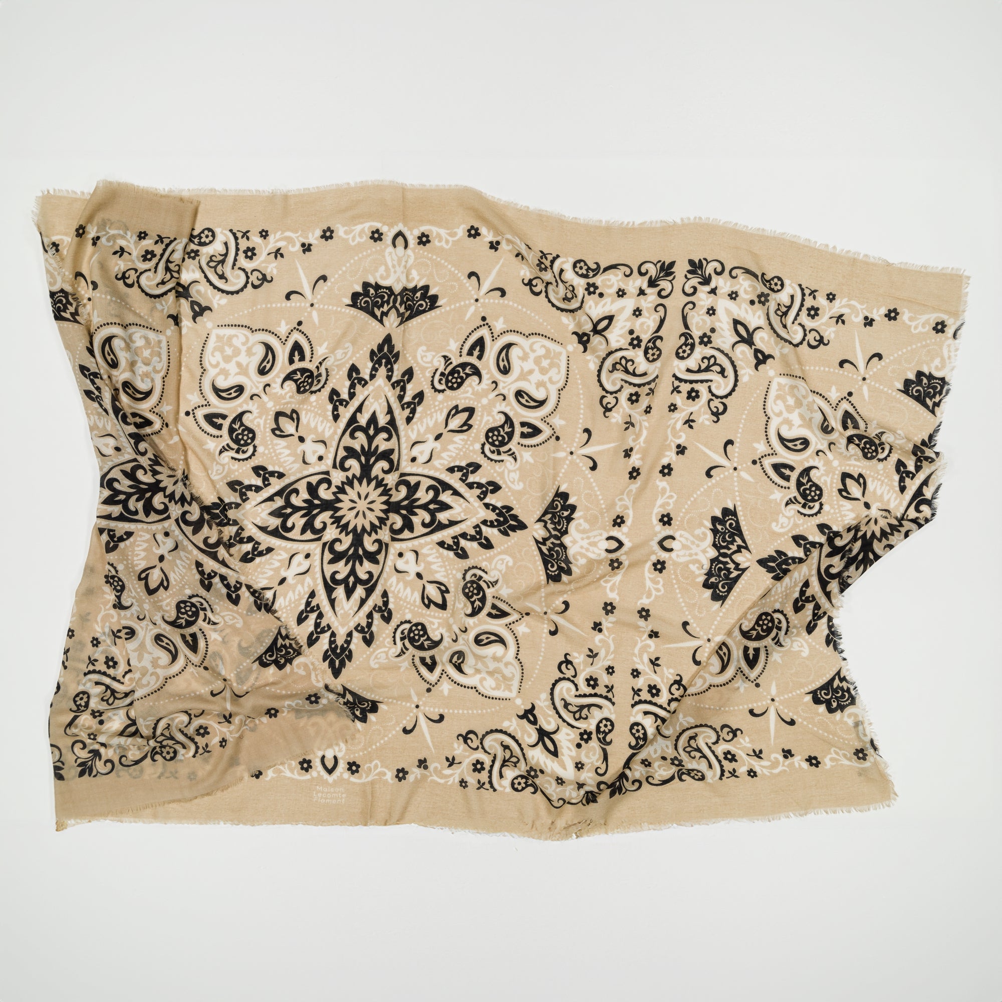 Foulard bandana écharpe Beige cash