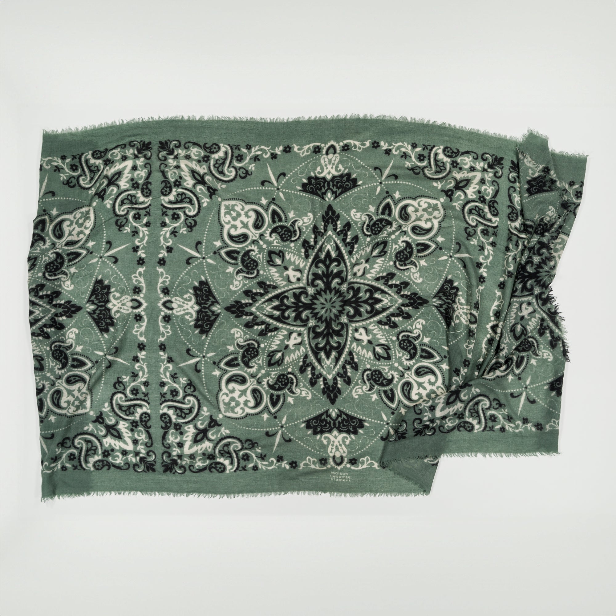 Foulard bandana écharpe vert doux cash