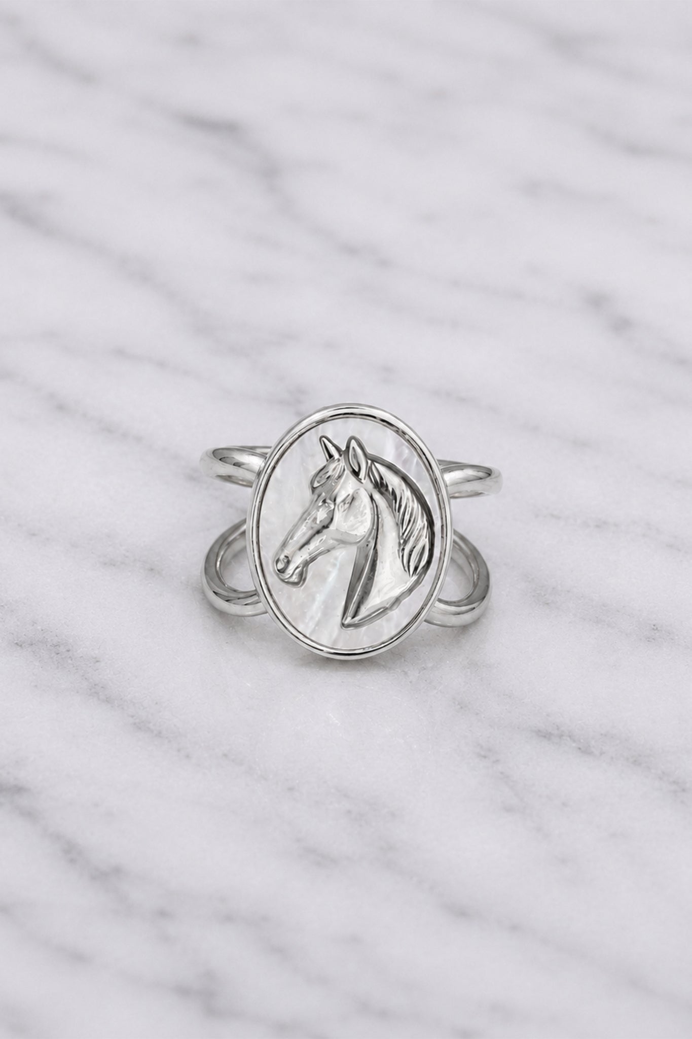 Horse ring silver