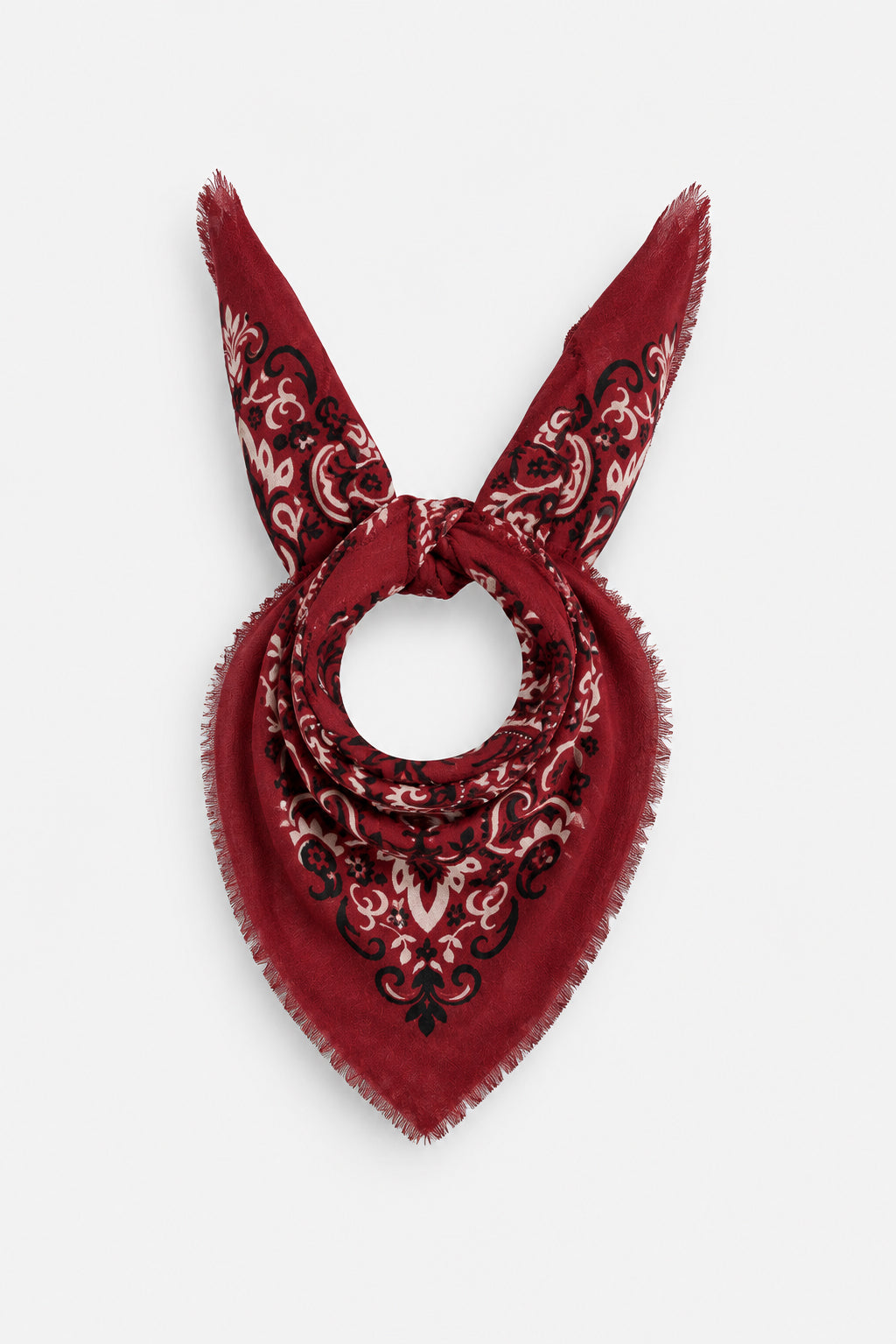 Burgundy bandana scarf LC