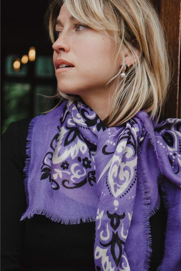 Foulard bandana violet LS