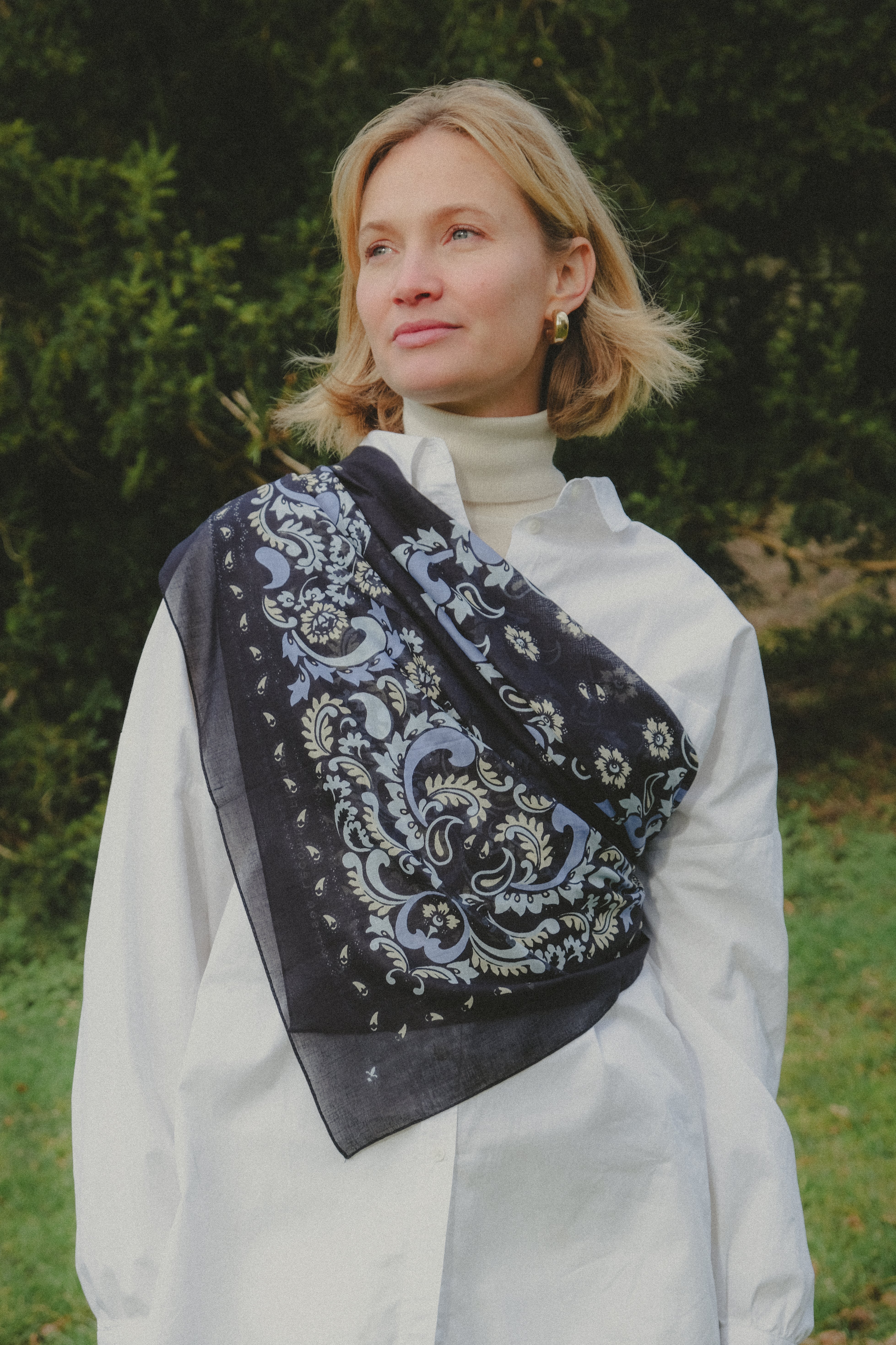 Bandana Flowers Black coton