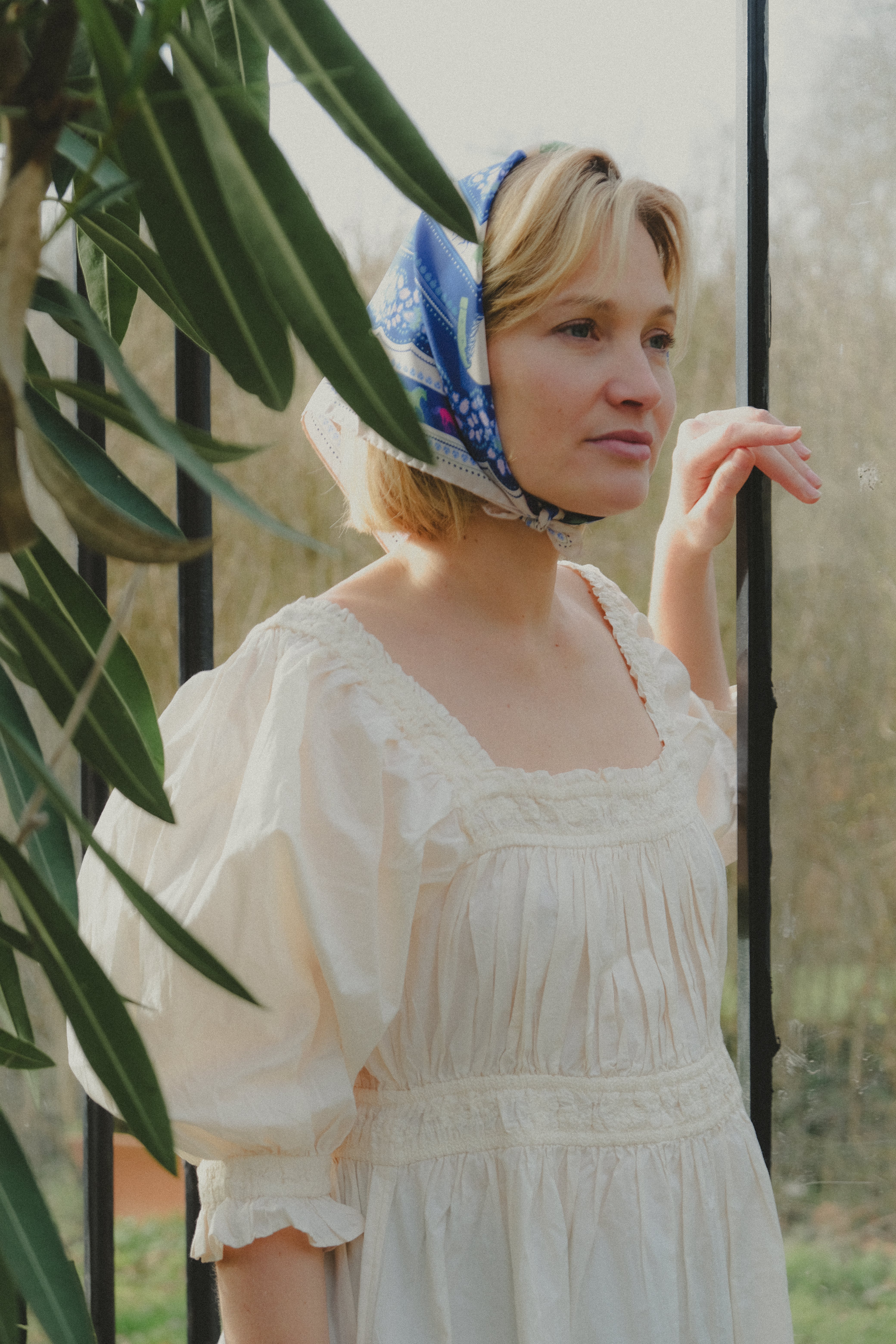 Small Equestrian Navy Silk