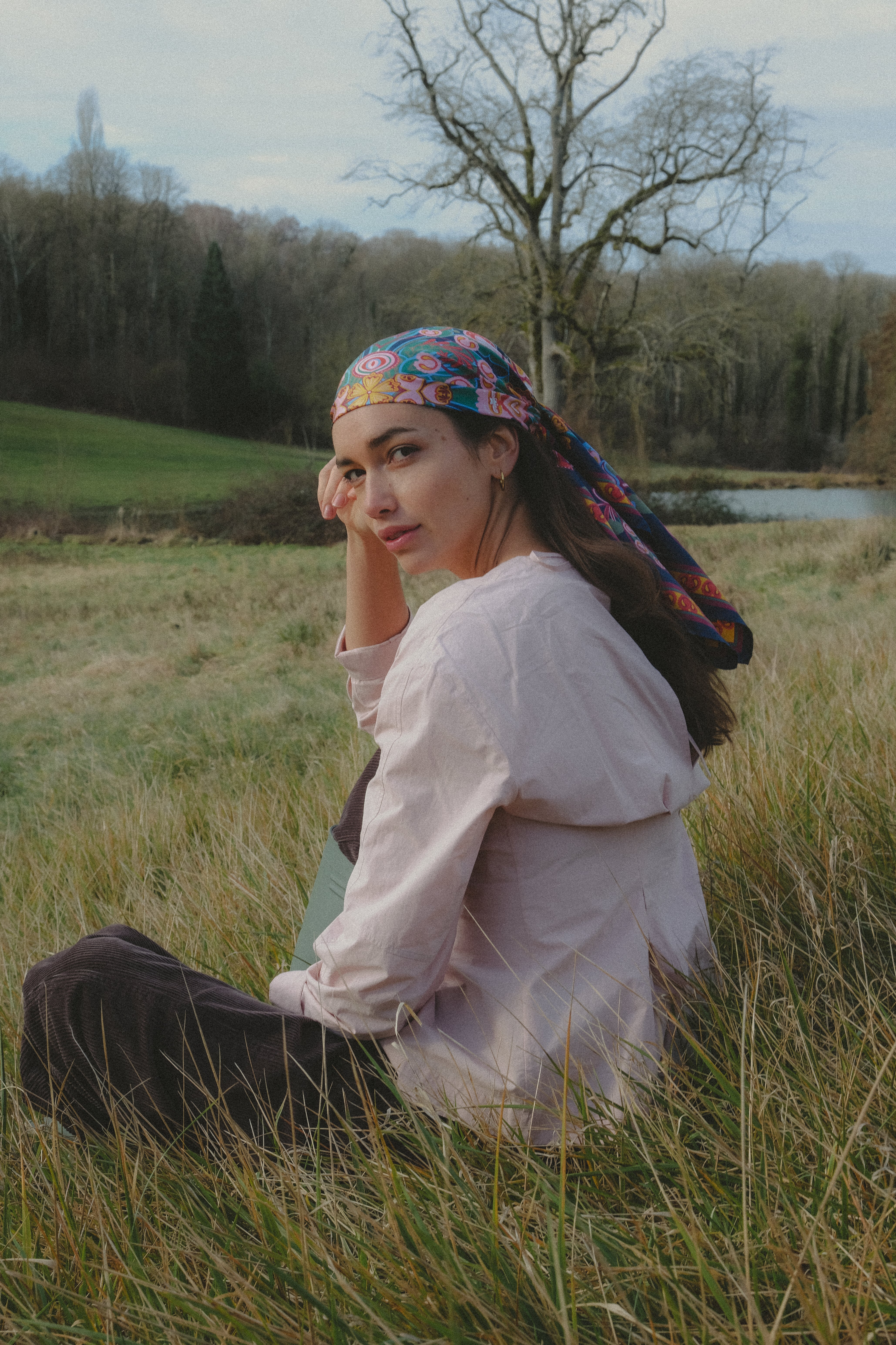 Foulard Volcanique Pink Silk