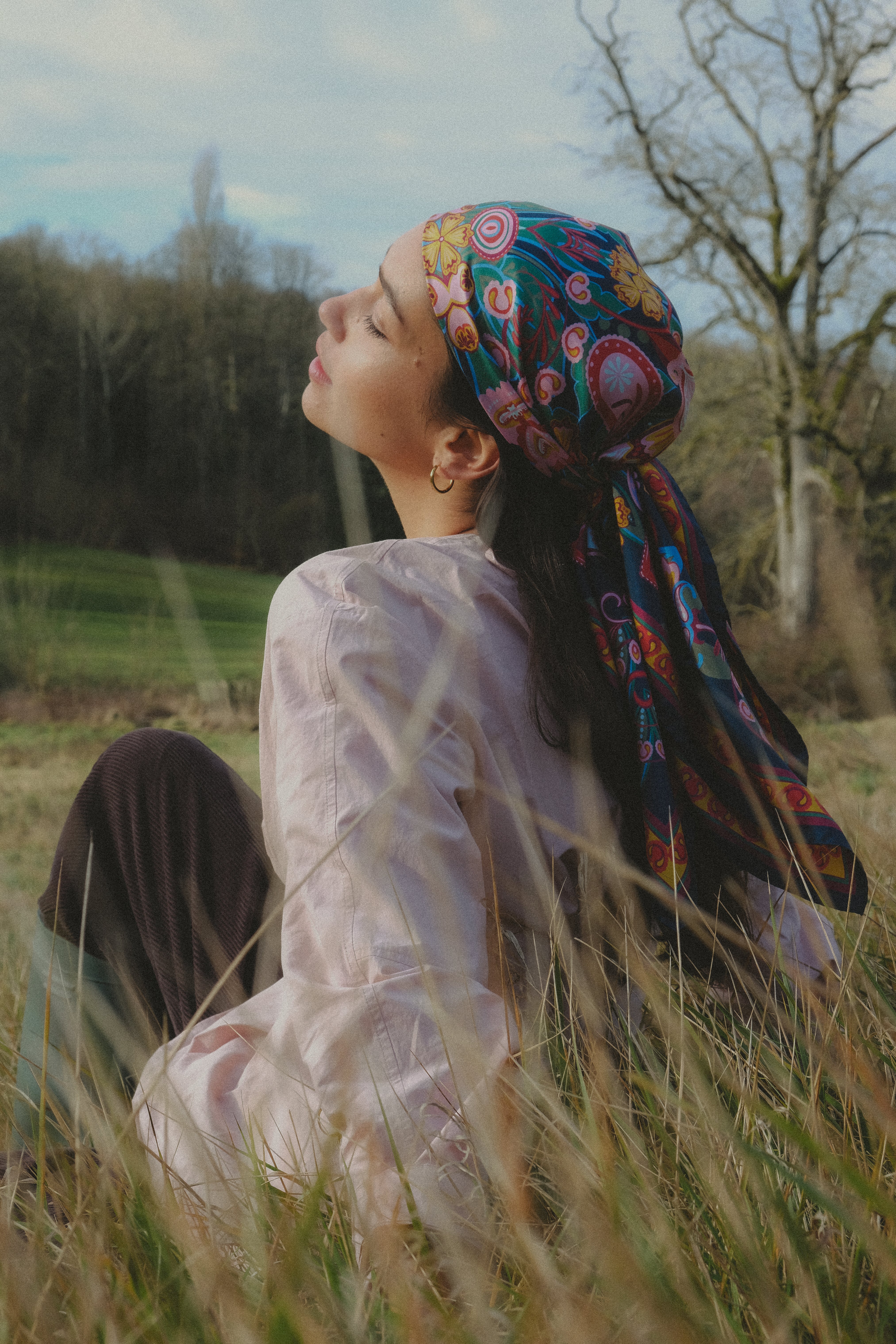 Foulard Volcanique Pink Silk