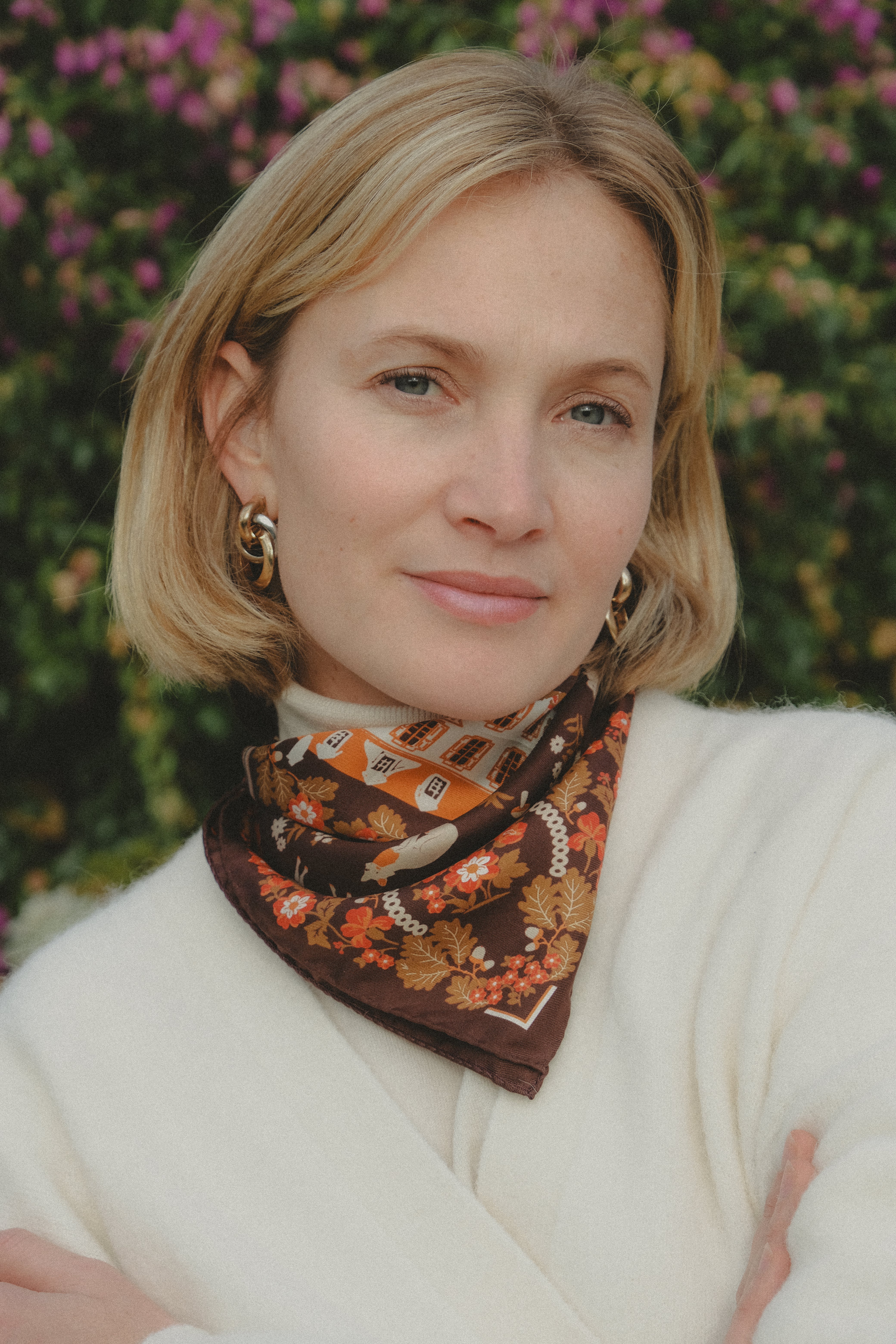 Small Scarf Retour de Forêt Chocolate Silk