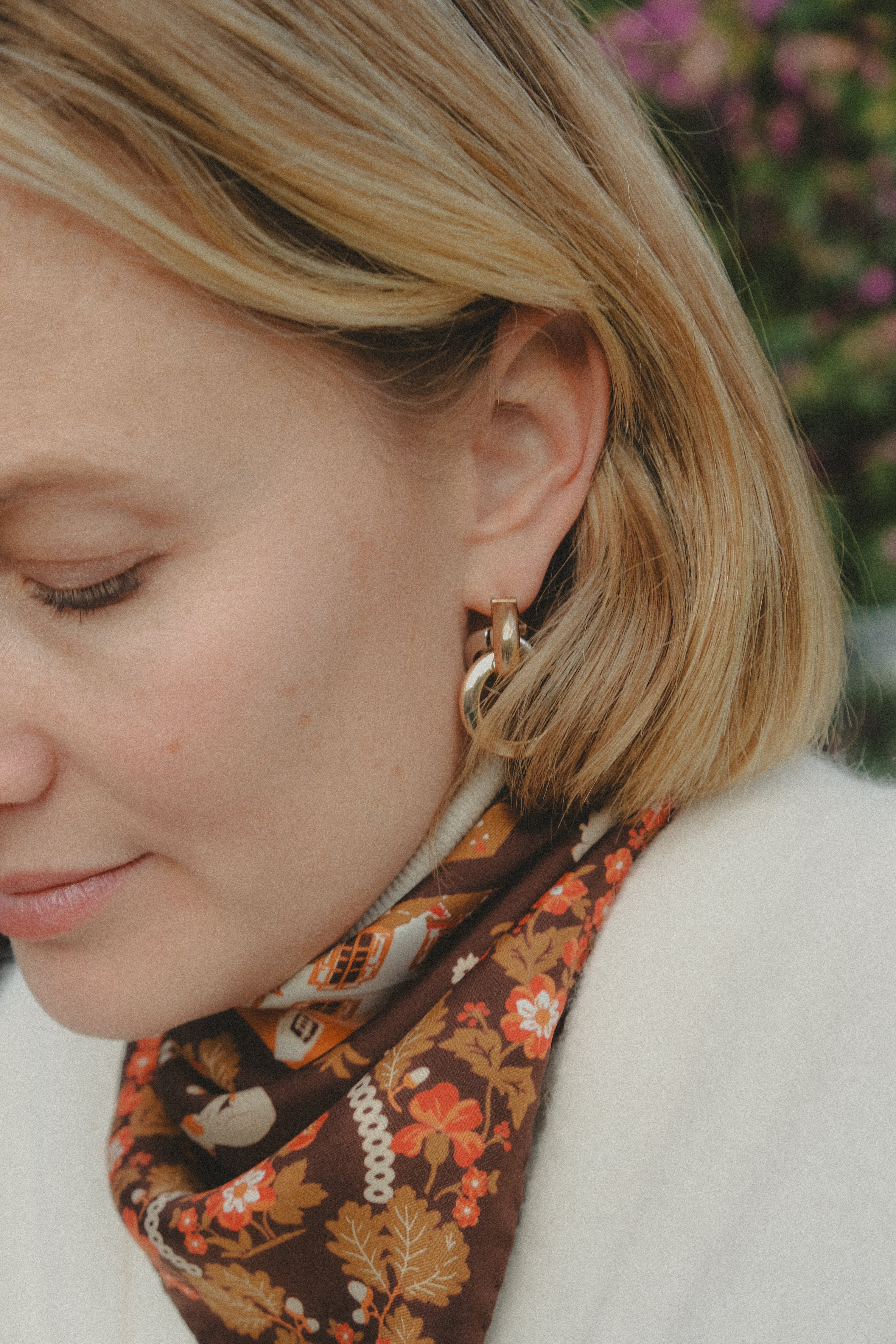 Small Scarf Retour de Forêt Chocolate Silk