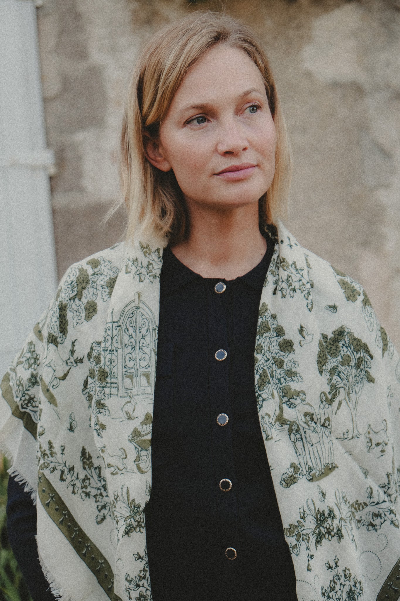 Toile de Jouy vert LS