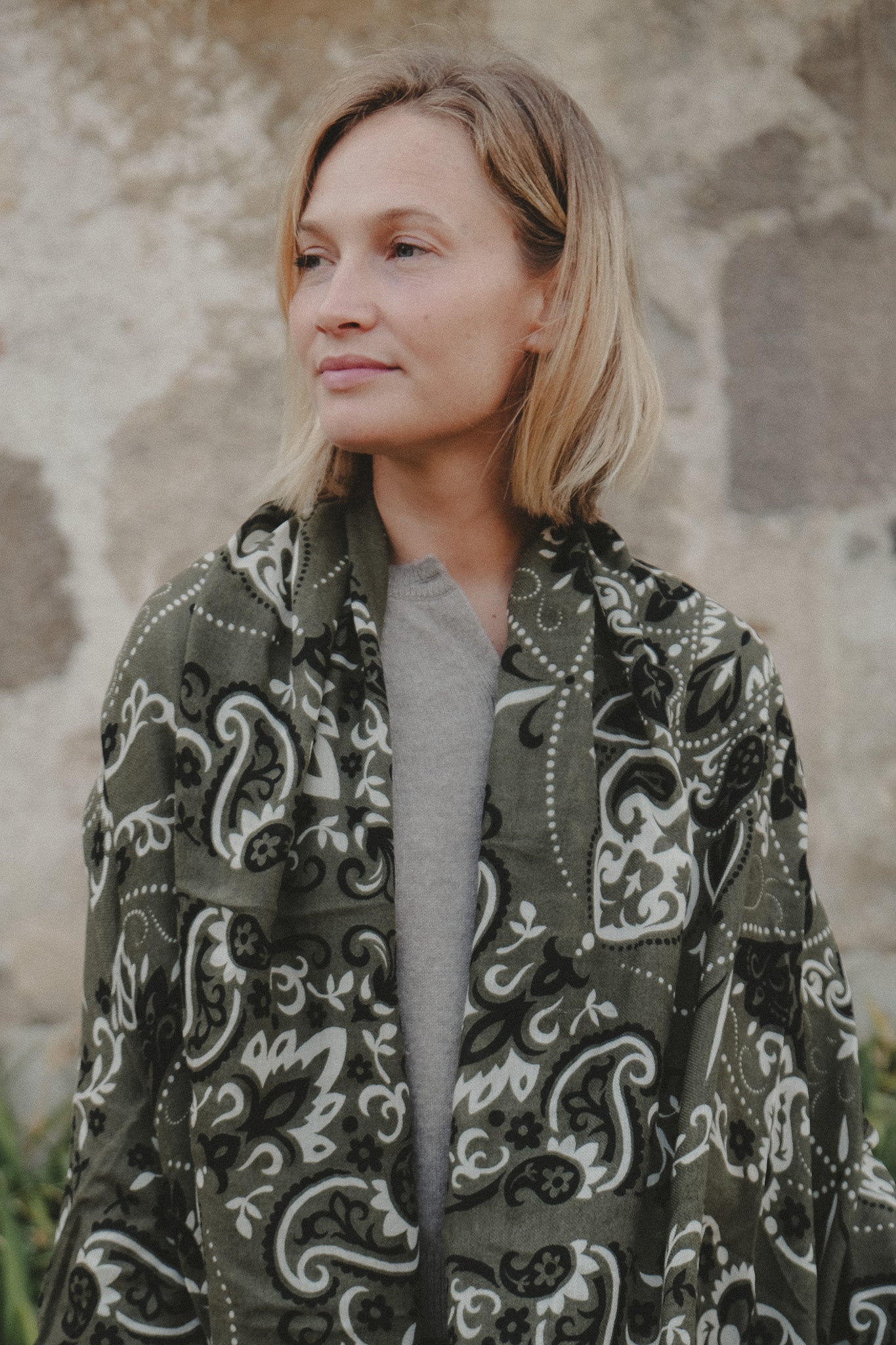 Khaki scarf bandana scarf