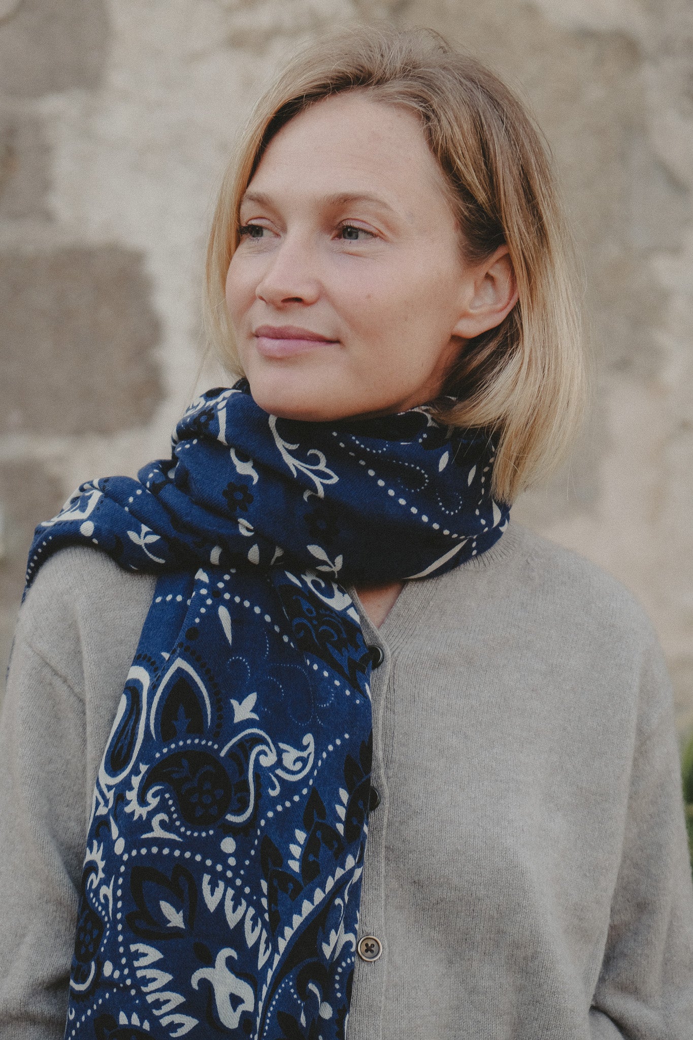 Navy scarf bandana scarf