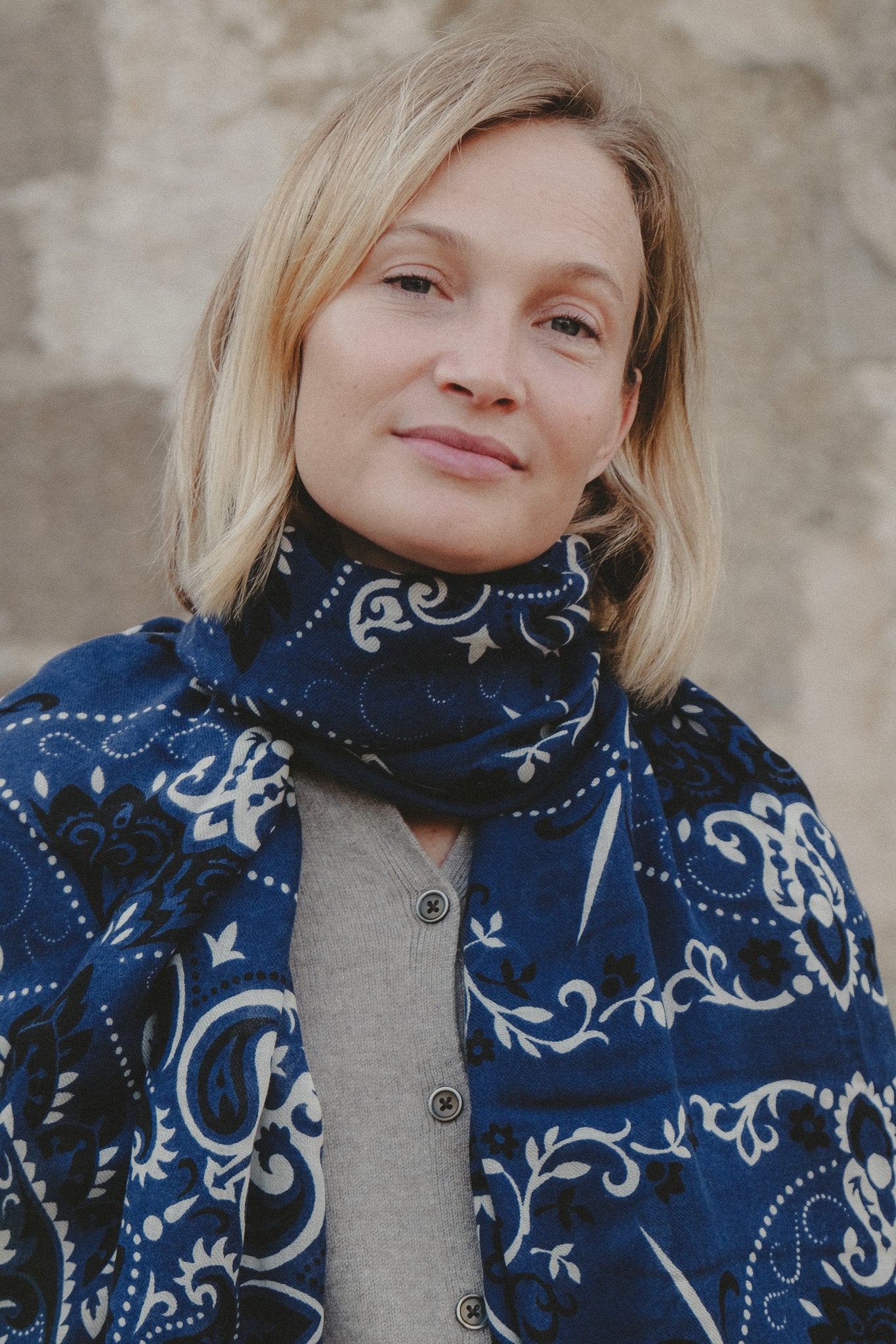 Navy scarf bandana scarf