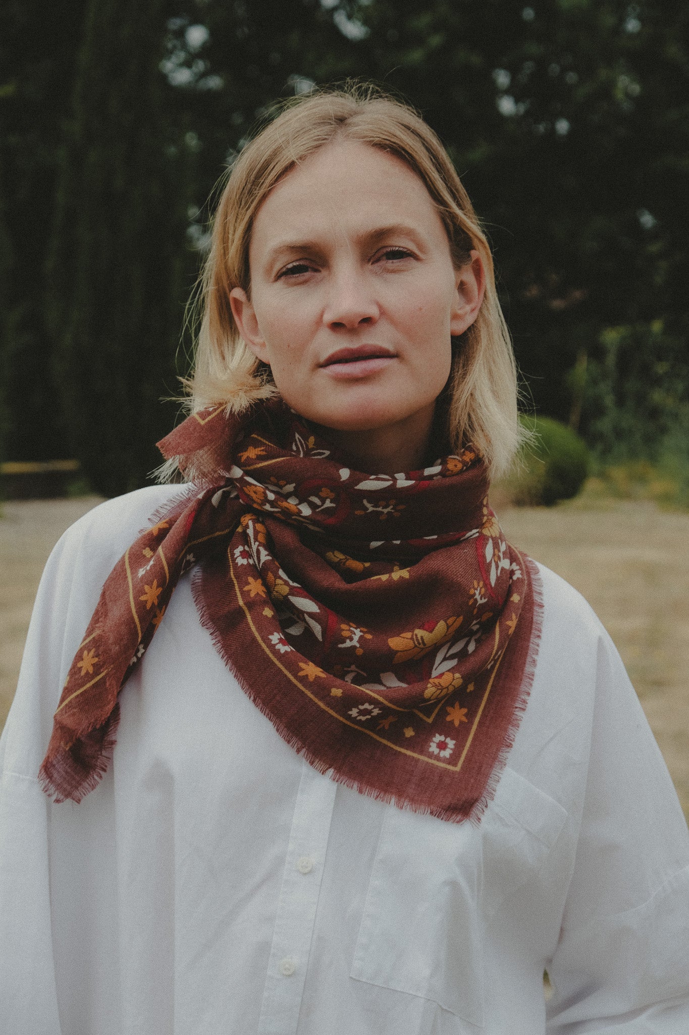 Foulard Secret garden Choco LS
