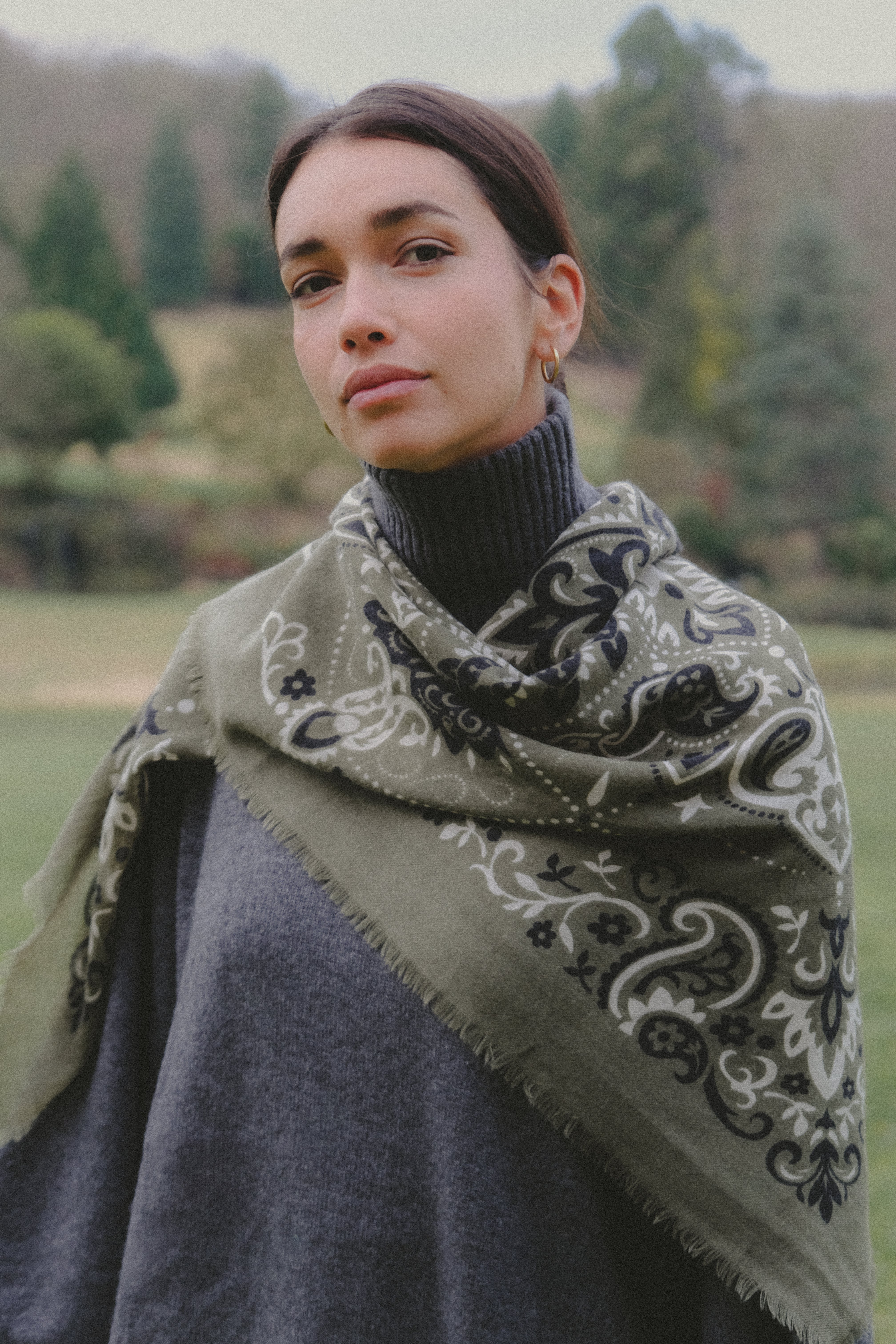 LS khaki bandana scarf